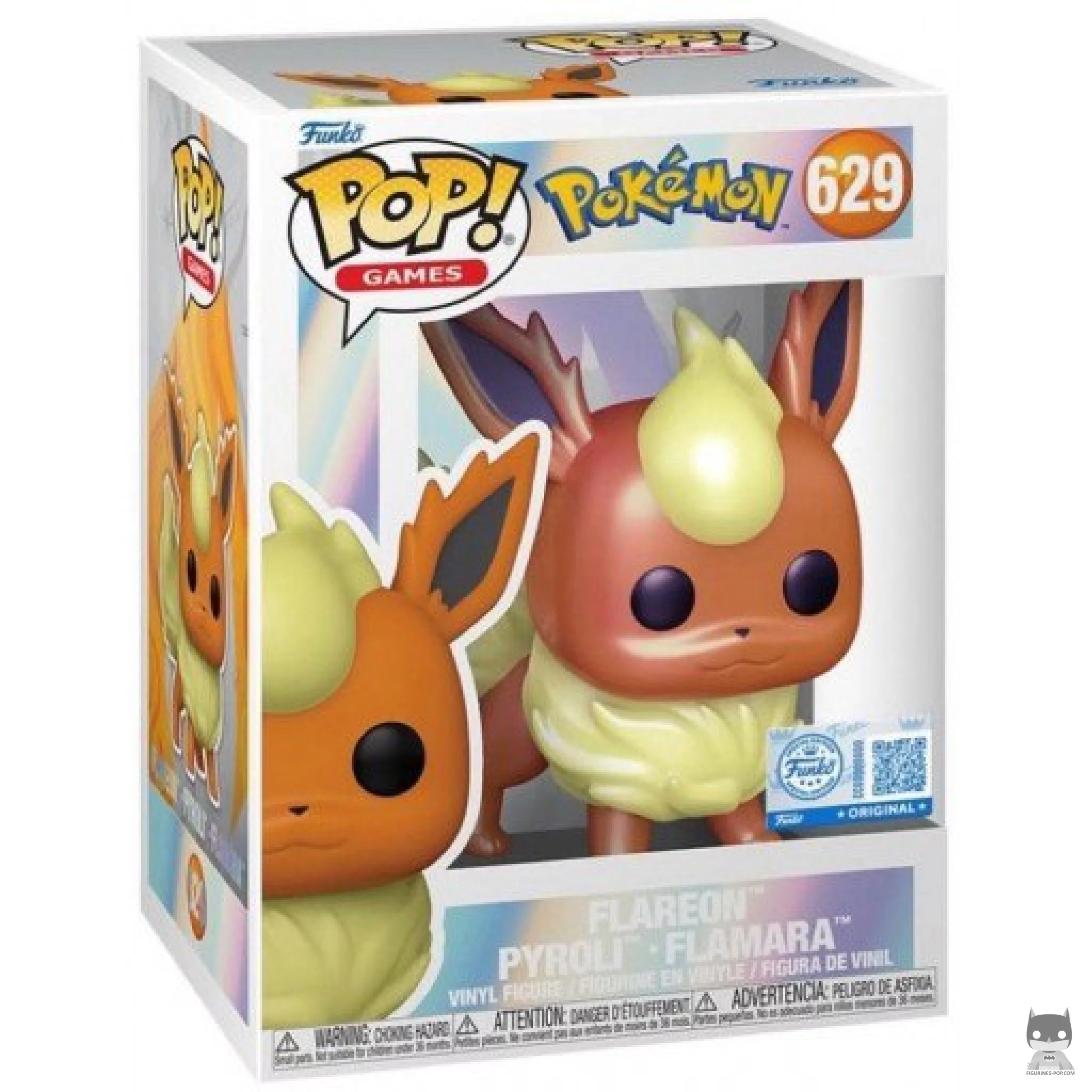 Figura Funko Pop! Flareon (Perlado) en su caja