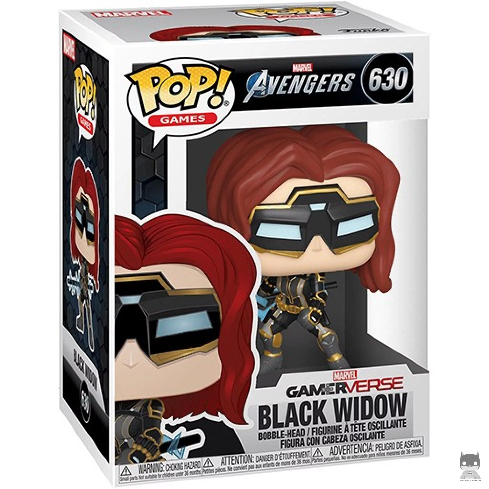 Figura Funko Pop! Viuda Negra en su caja