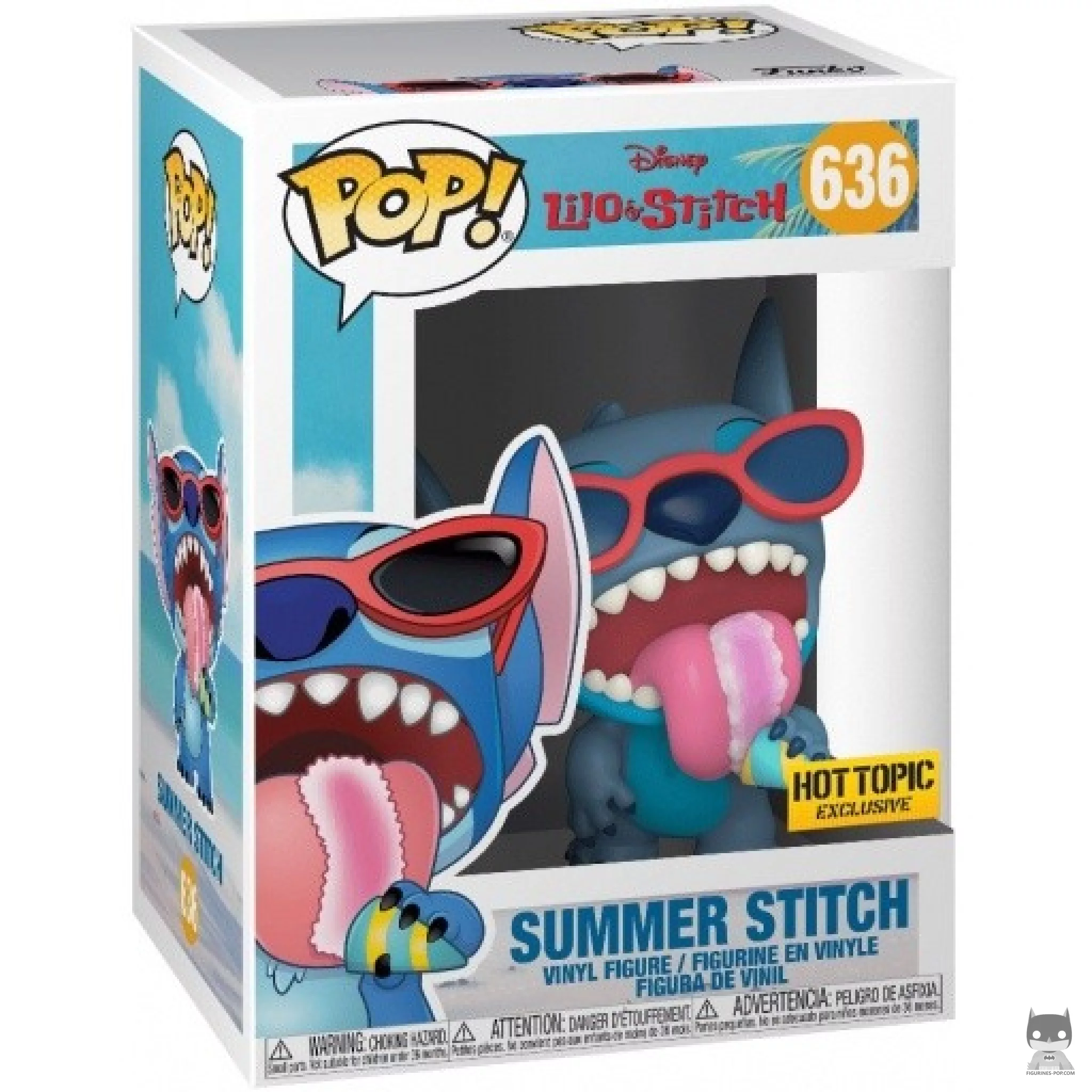 Figura Funko Pop! Stitch de verano en su caja