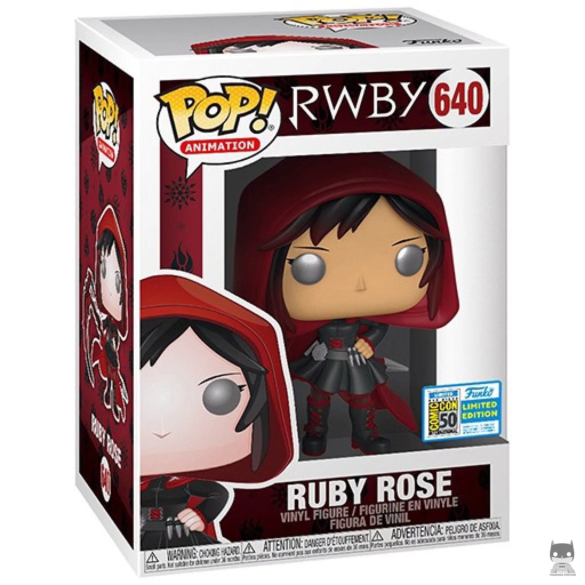 Figura Funko Pop! Ruby Rose con capucha en su caja
