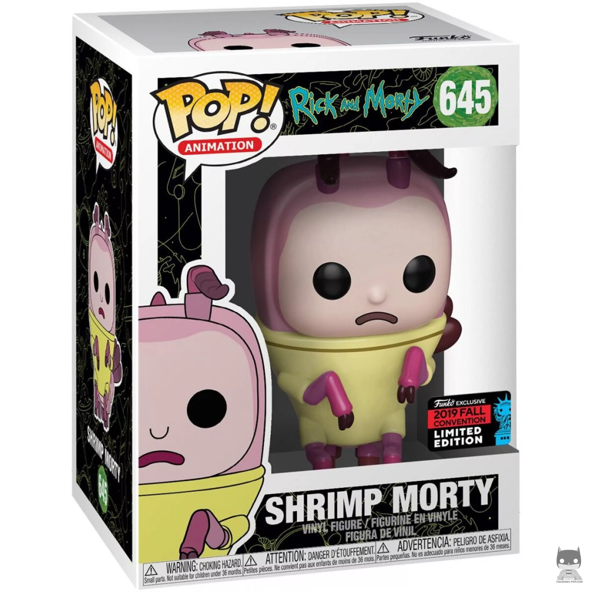 Figura Funko Pop! Morty gamba en su caja
