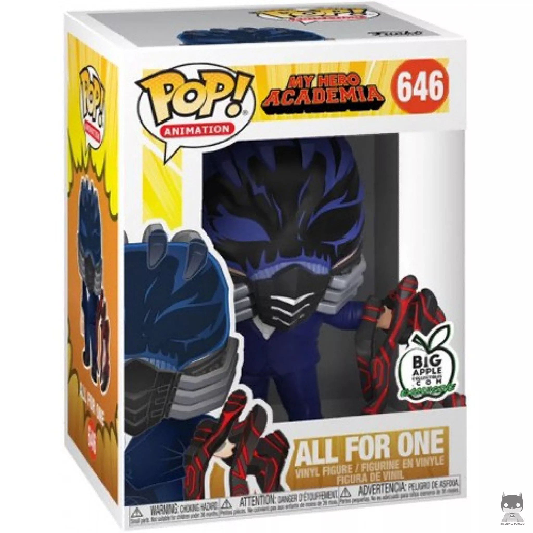 Figura Funko Pop! All For One en su caja