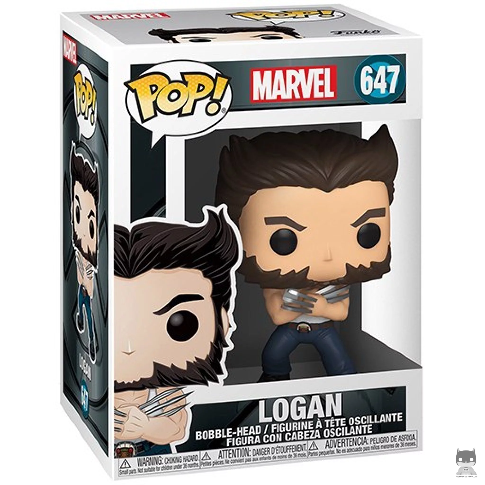 Figura Funko Pop! Logan en su caja