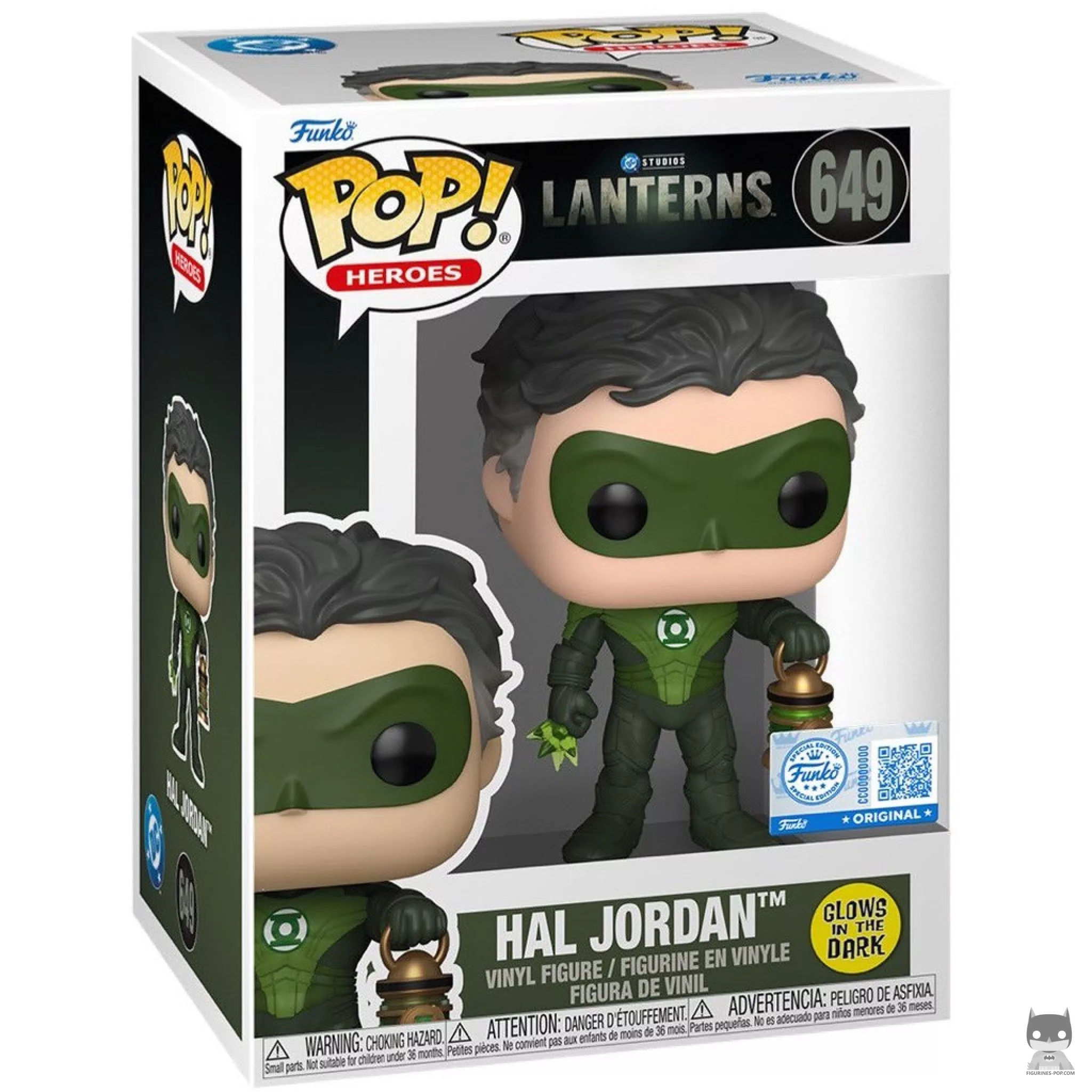 Figura Funko Pop! Hal Jordan (Brilla en la oscuridad) en su caja