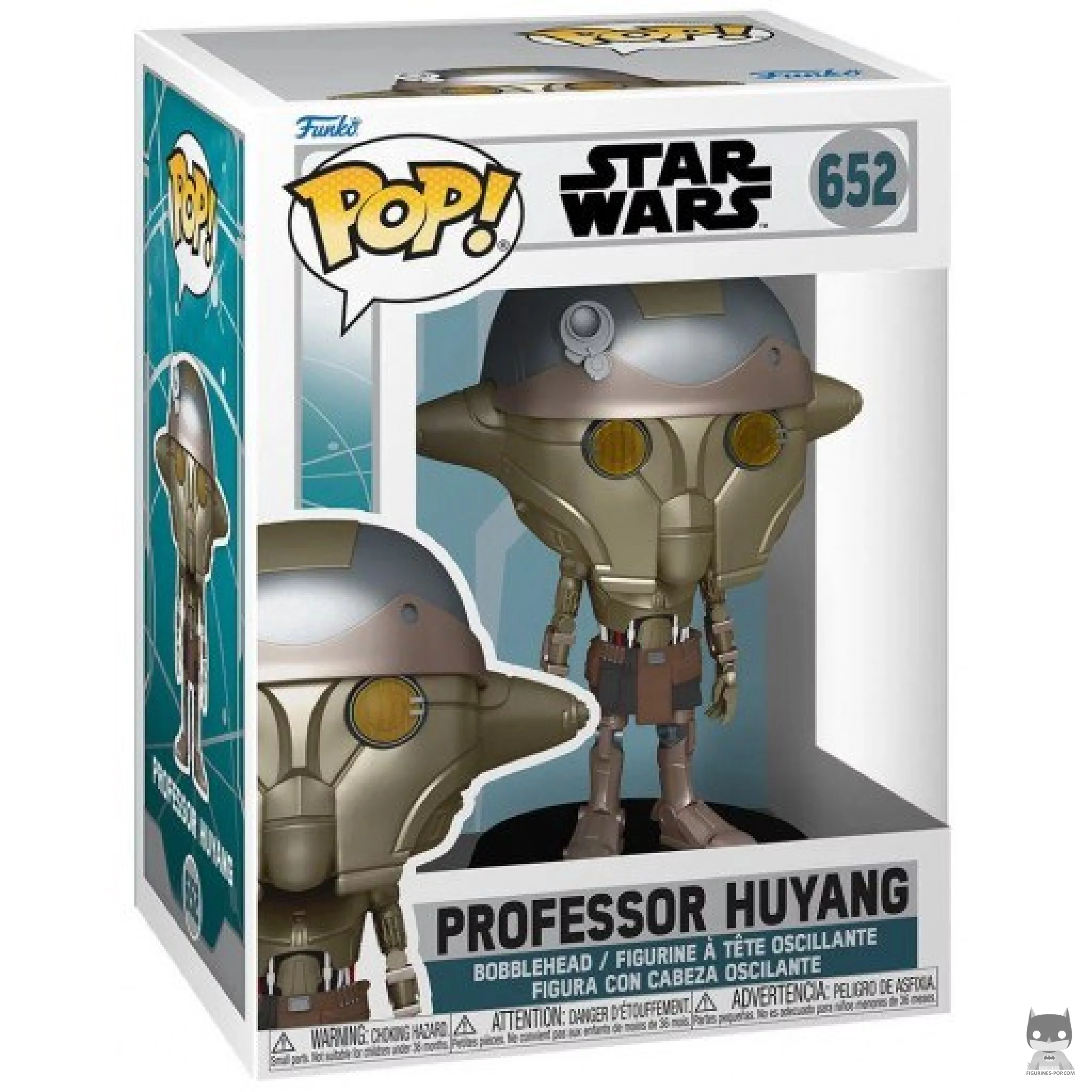 Figura Funko Pop! Profesor Huyang en su caja