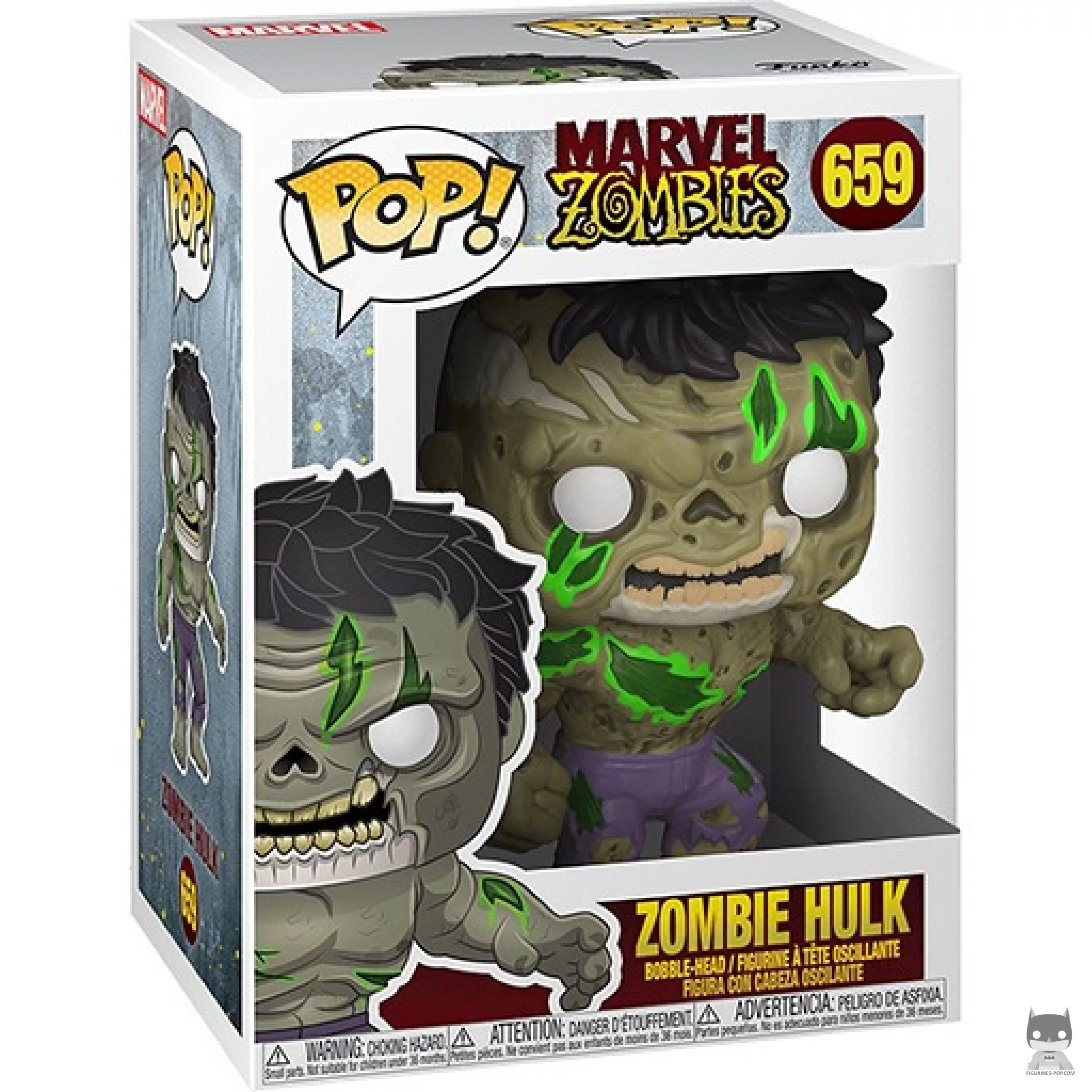 Figura Funko Pop! Hulk zombi en su caja