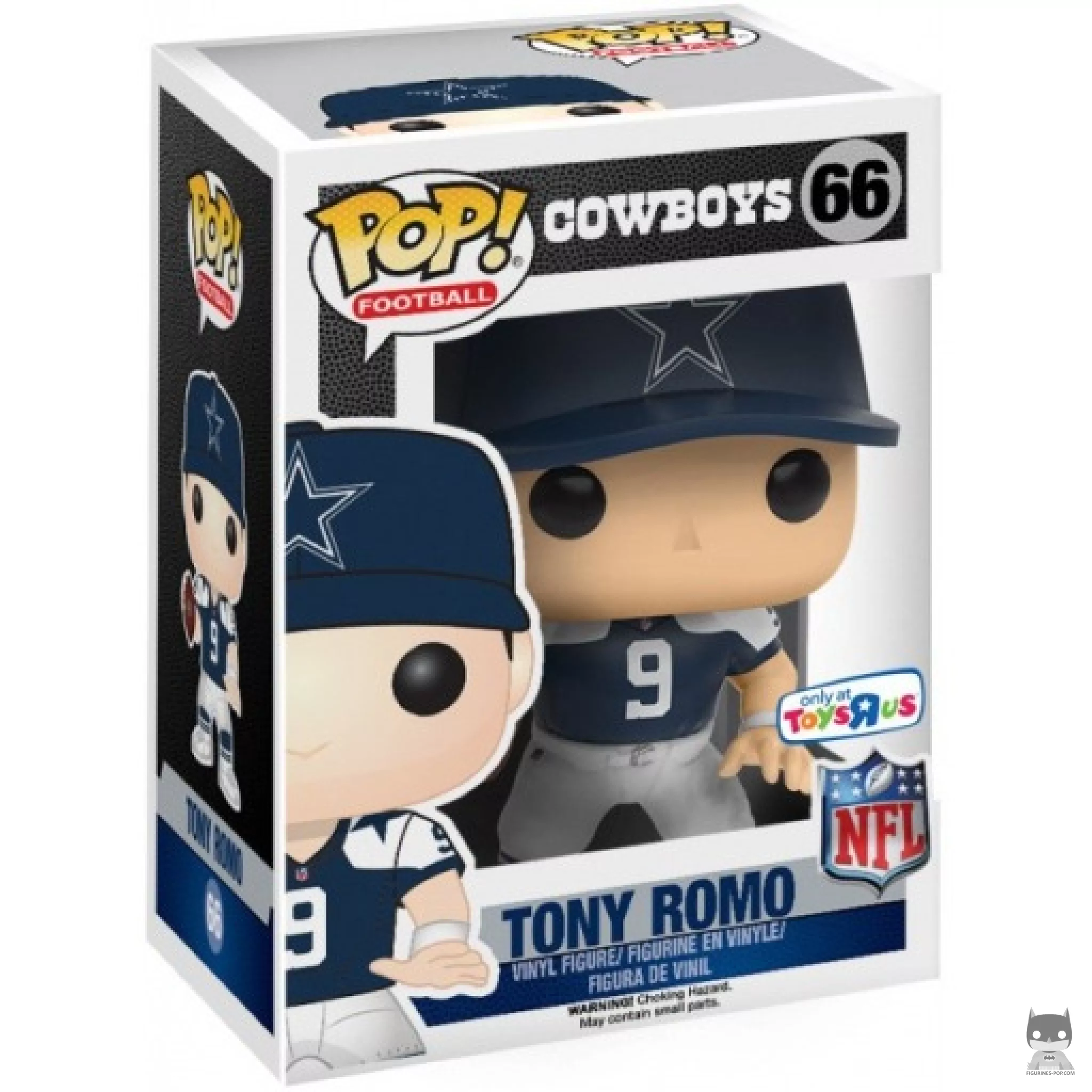Figura Funko Pop! Tony Romo (Camiseta retro) en su caja