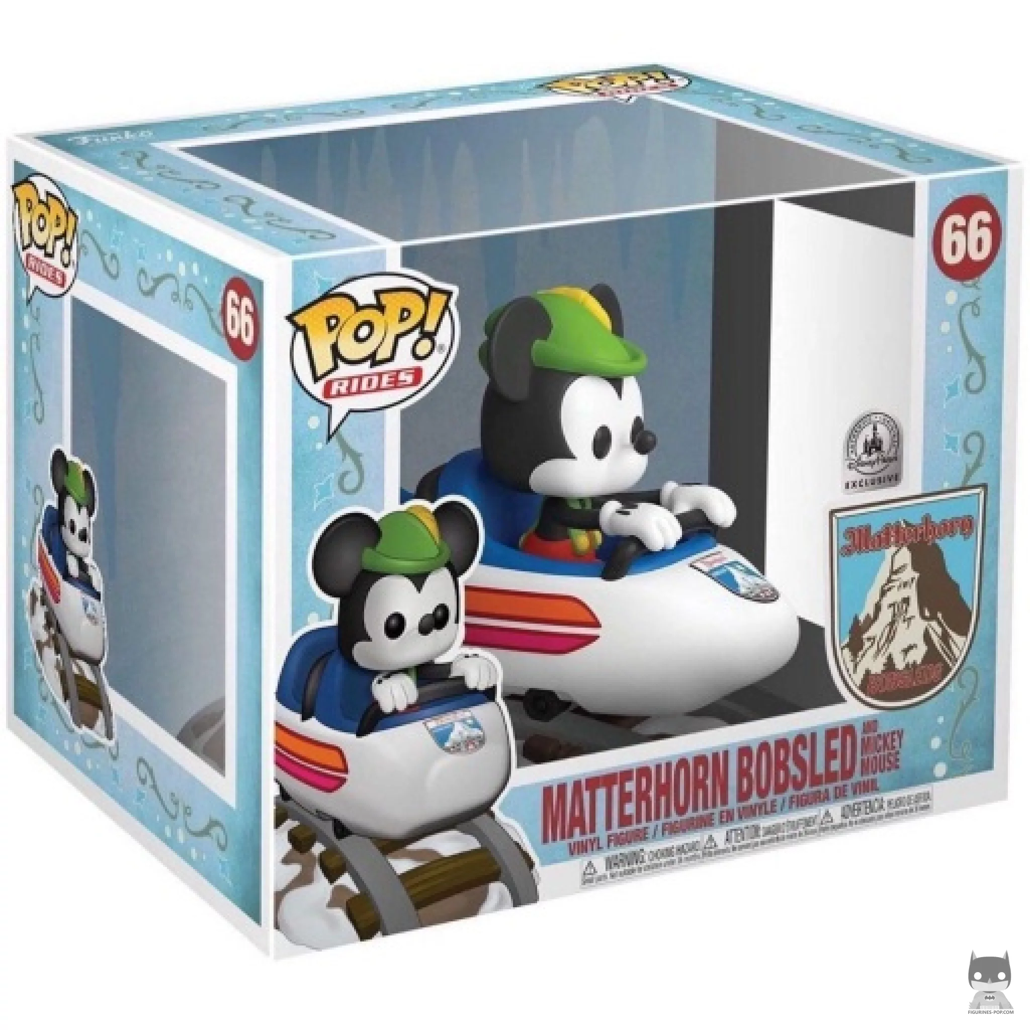 Figura Funko Pop! Matterhorn Bobsled & Mickey Mouse en su caja