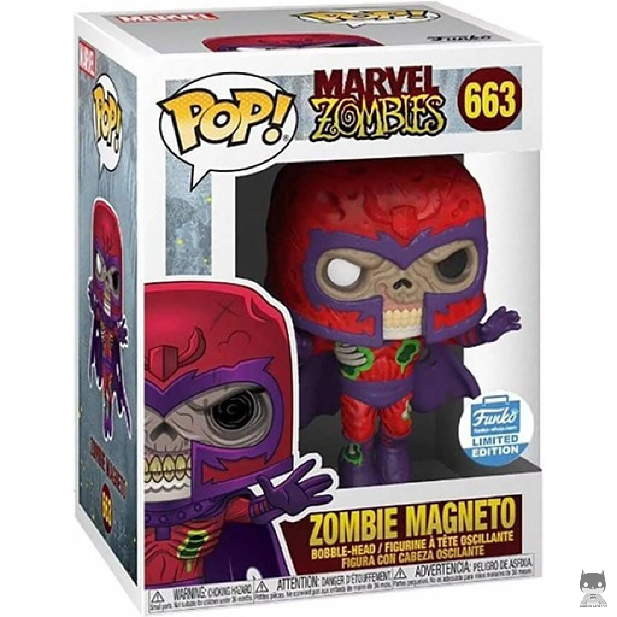 Figura Funko Pop! Magneto zombi en su caja