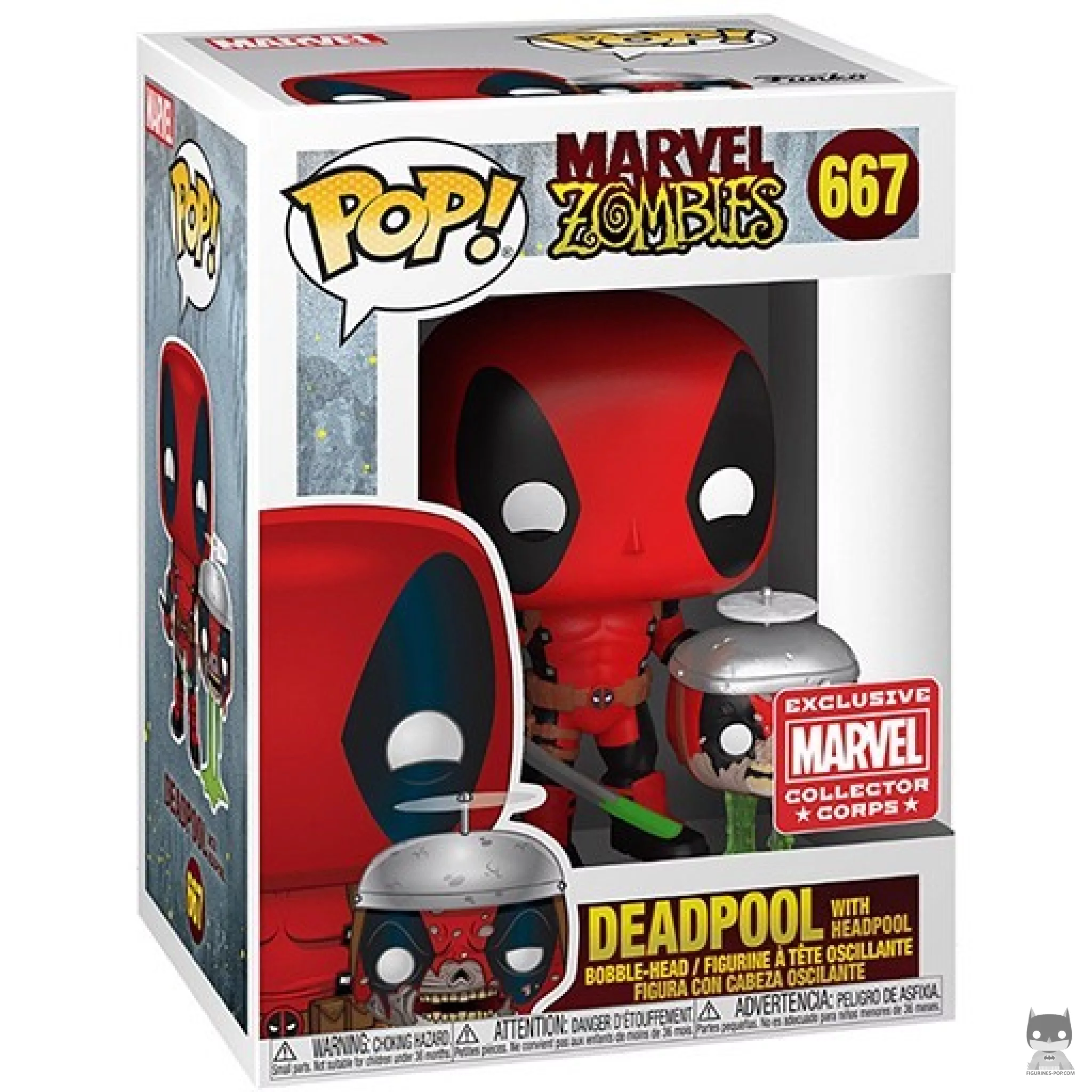 Figura Funko Pop! Deadpool con Headpool en su caja