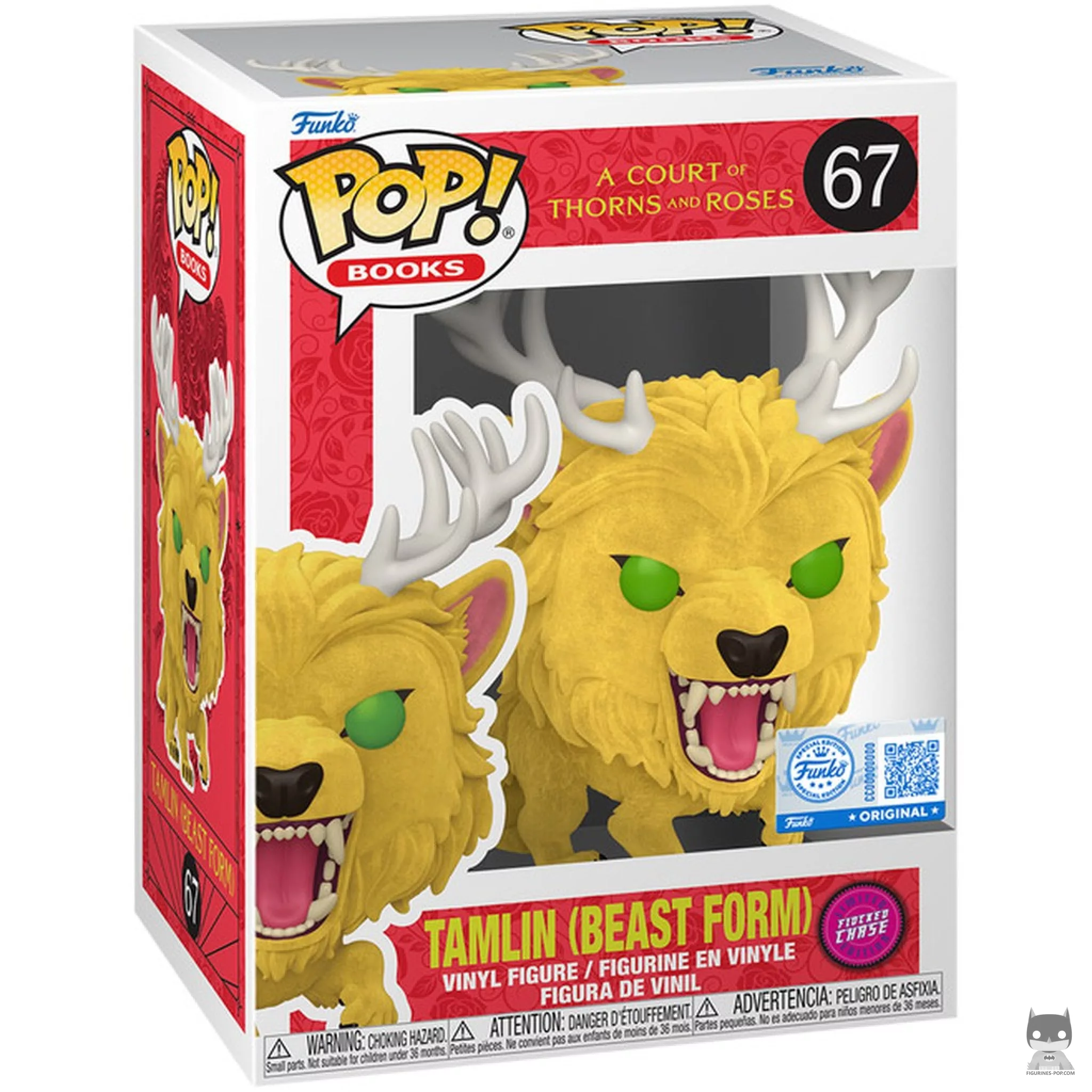 Figura Funko Pop! Tamlin (Forma de bestia) (Chase & Flocado) en su caja