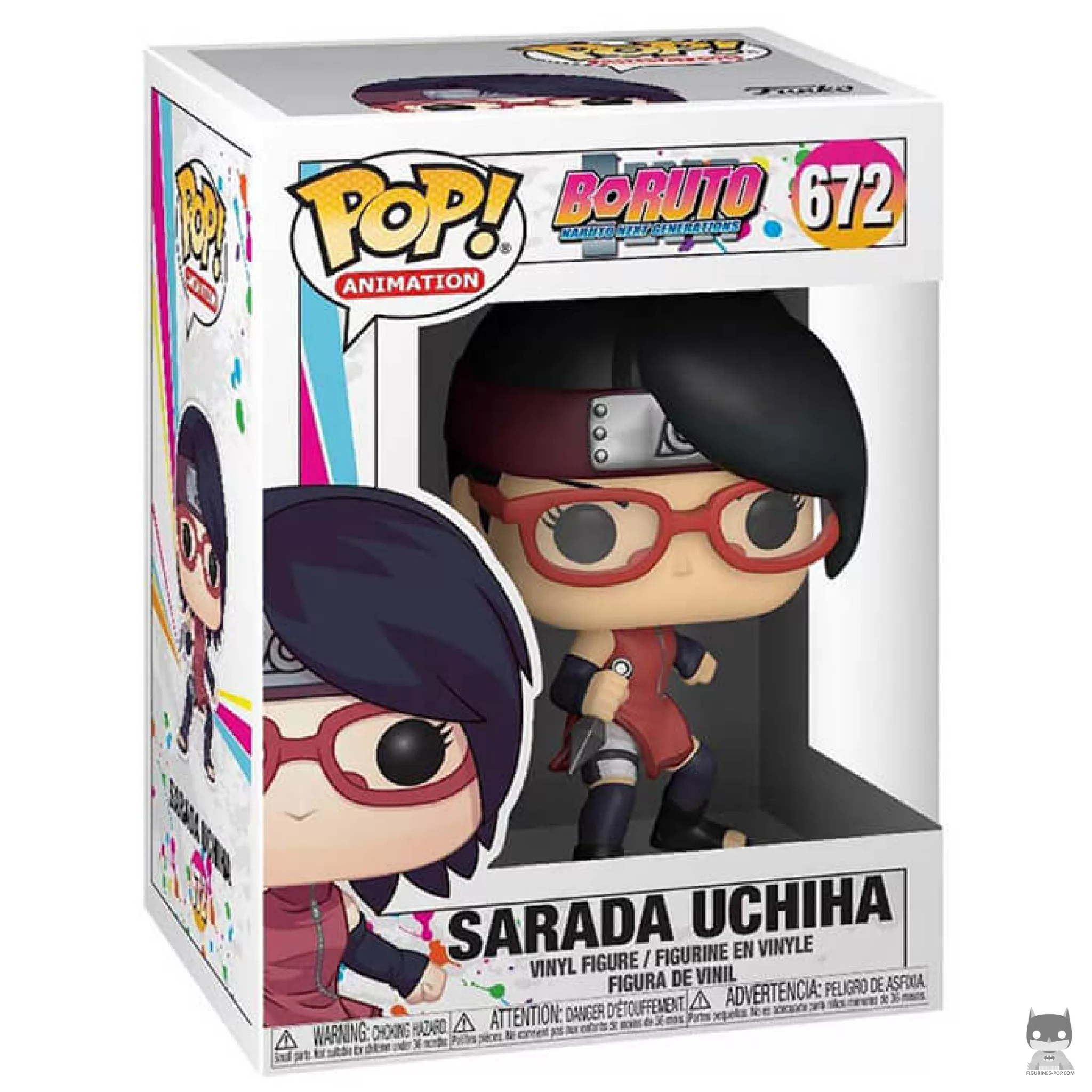 Figura Funko Pop! Sarada Uchiha en su caja
