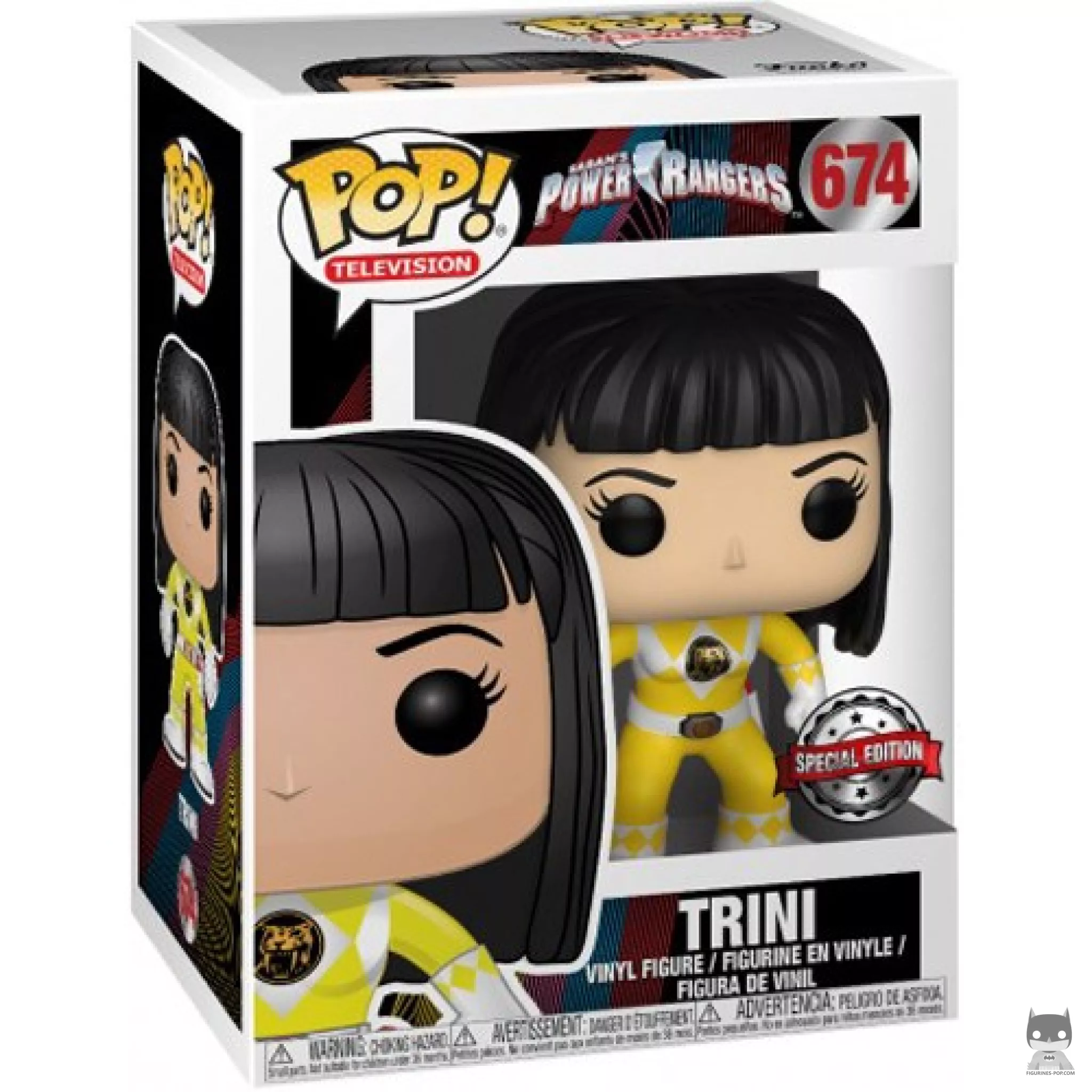 Figura Funko Pop! Trini Ranger Amarillo (sin casco) en su caja