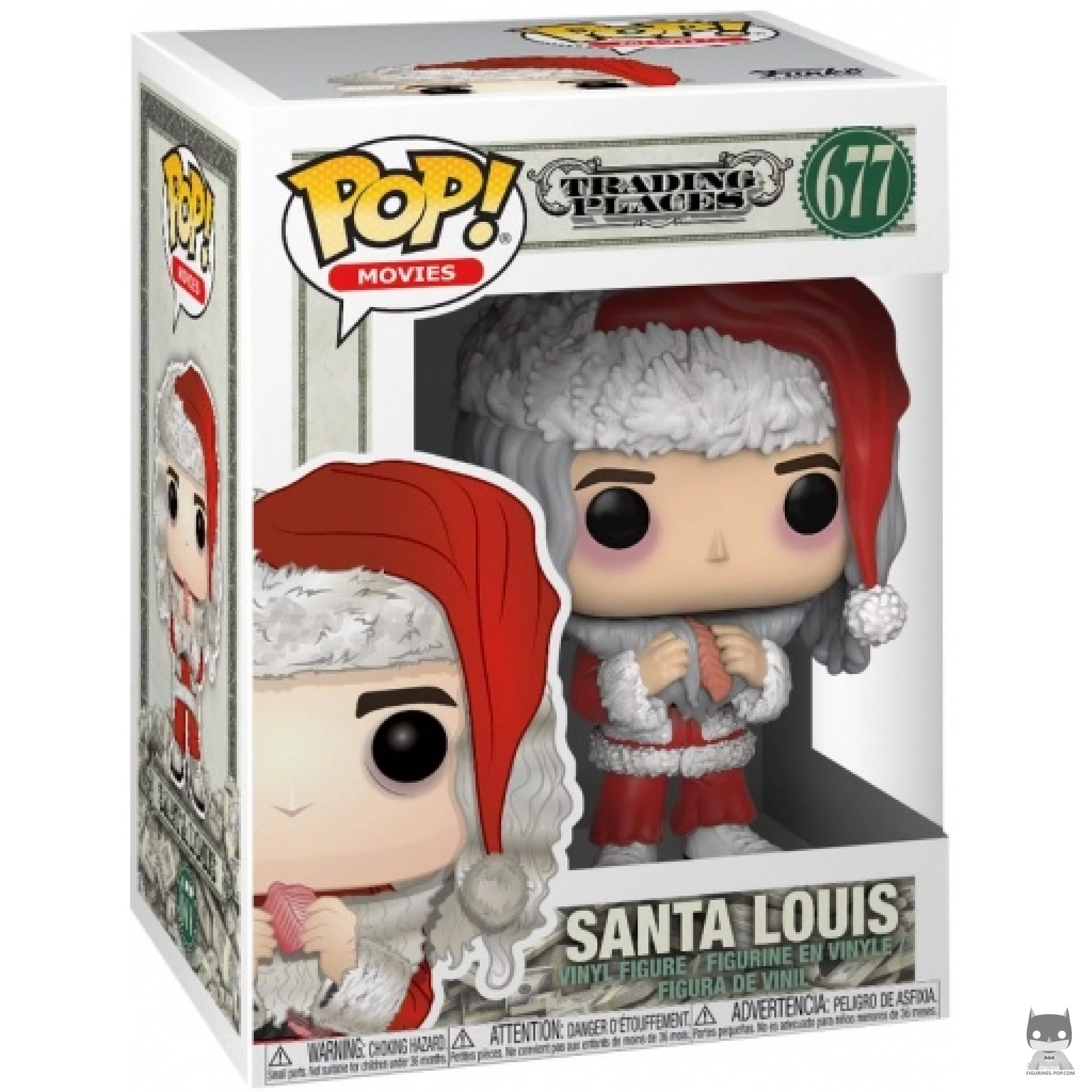 Figura Funko Pop! Louis Papá Noel en su caja
