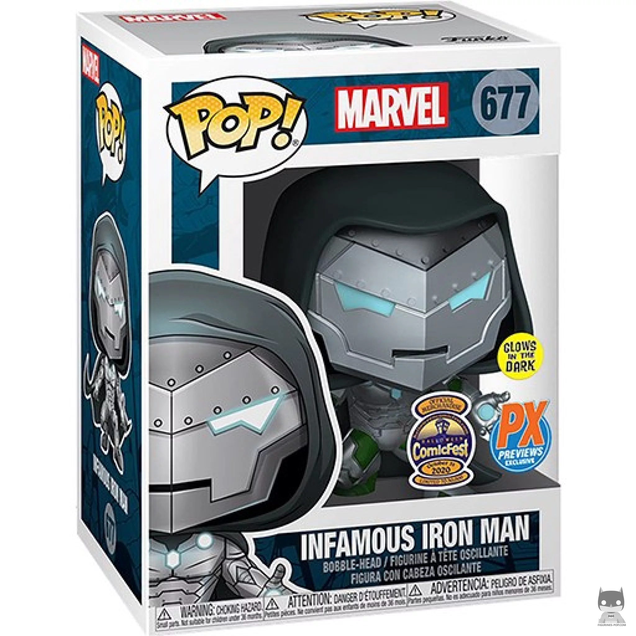 Figura Funko Pop! Infamous Iron Man en su caja
