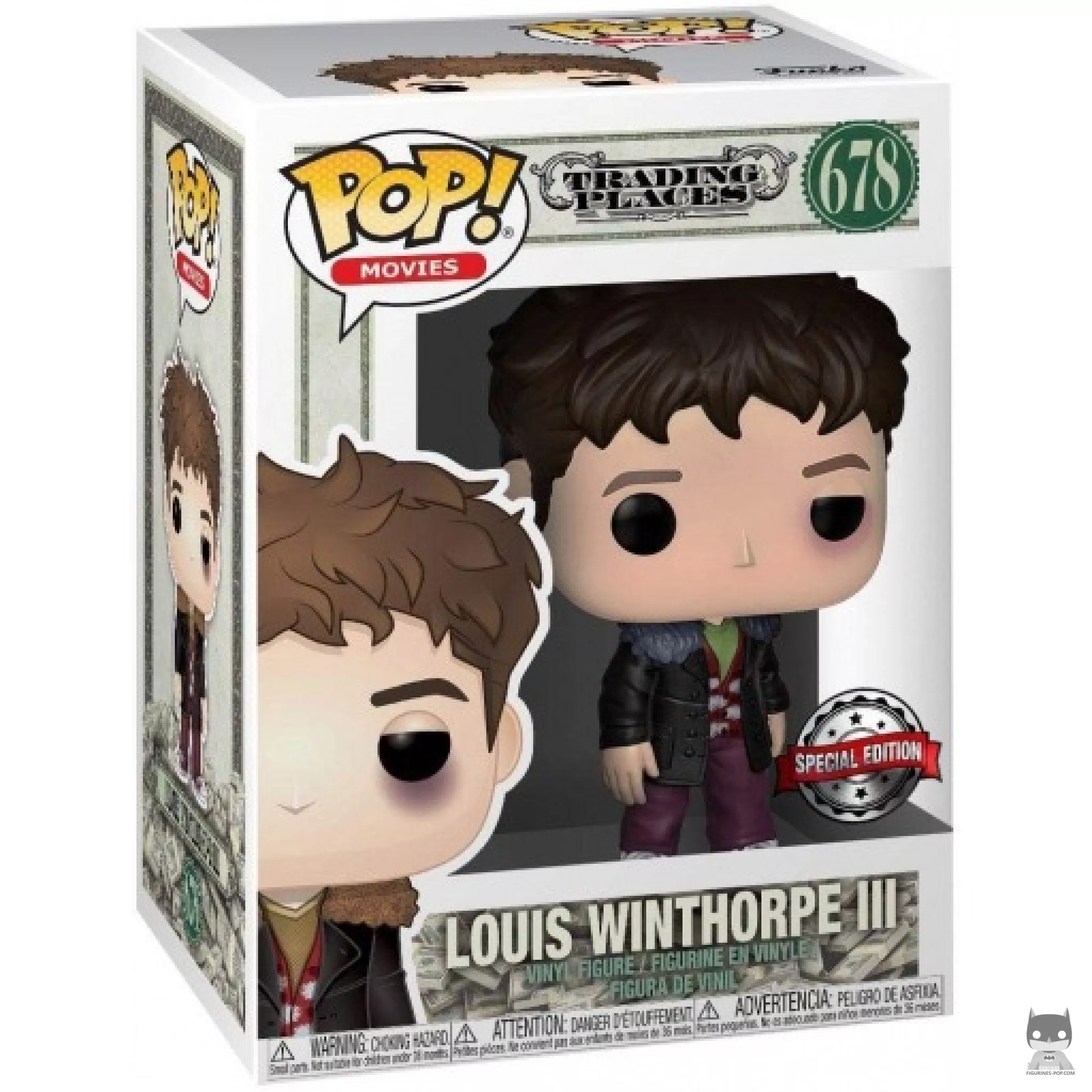Figura Funko Pop! Louis Winthorpe III apaleado en su caja