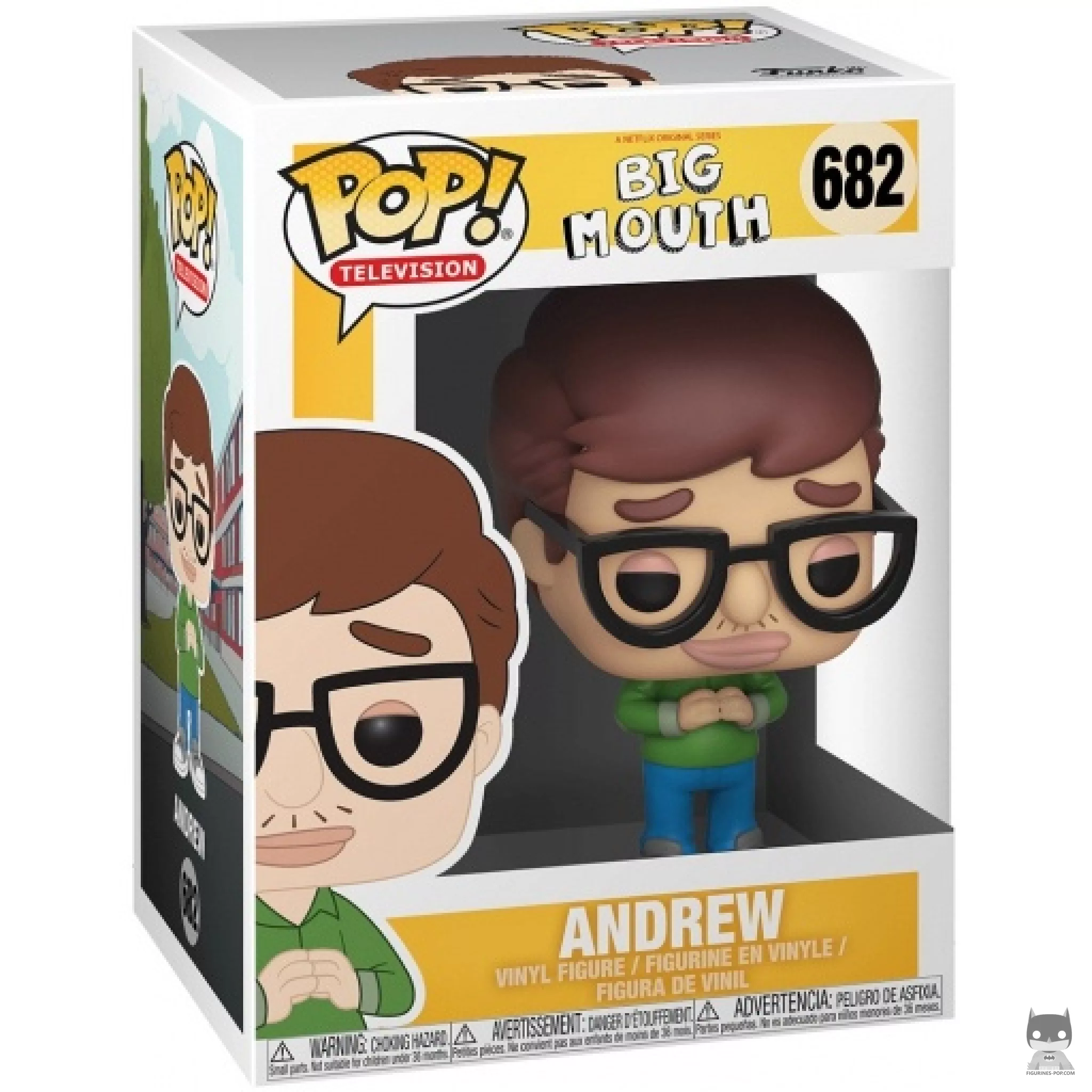 Figura Funko Pop! Andrew en su caja