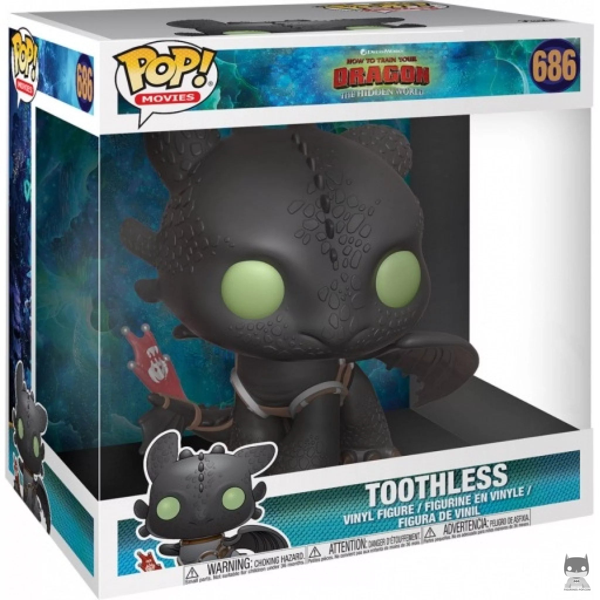 Figura Funko Pop! Desdentao Mundo oculto (Supersized) en su caja