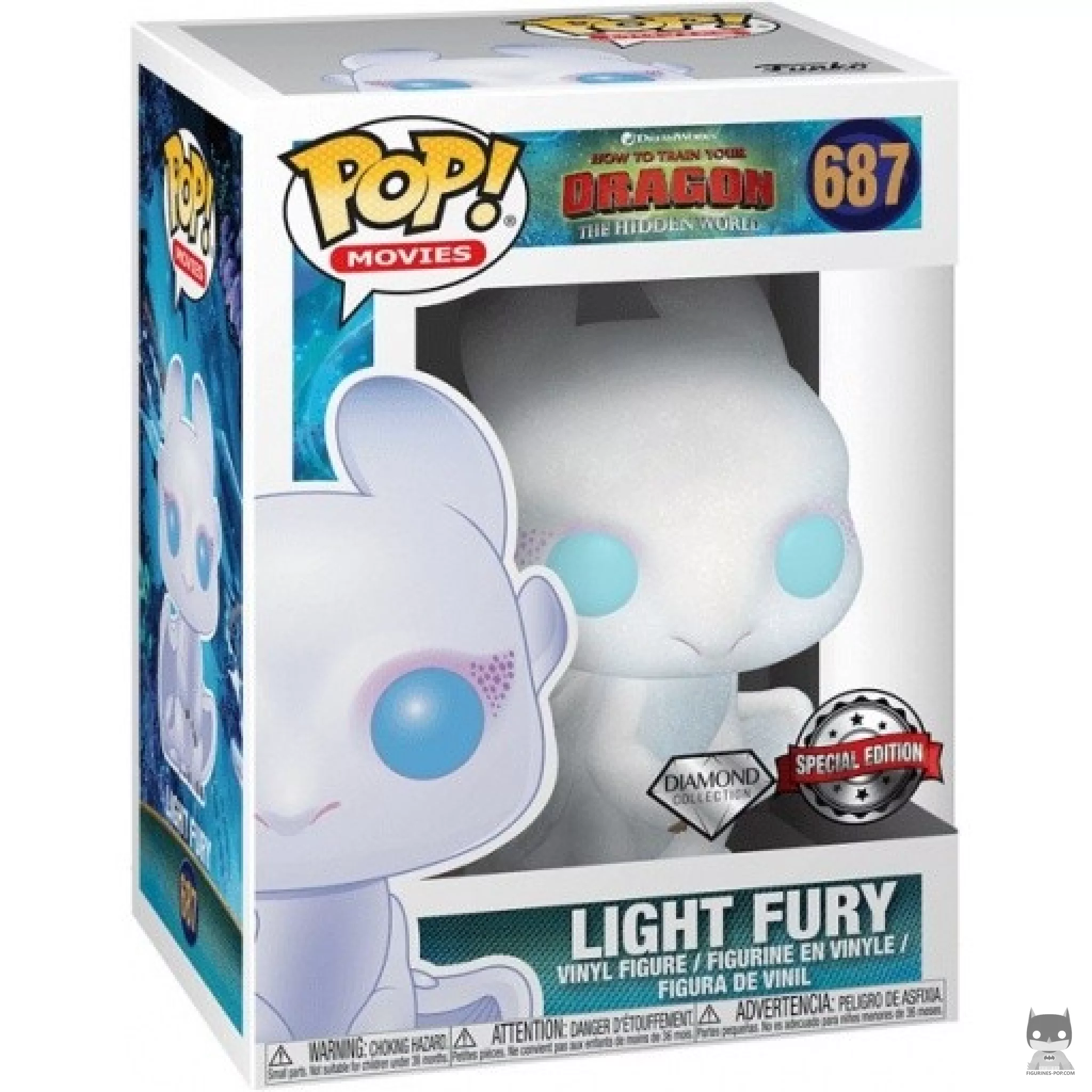 Figura Funko Pop! Furia Luminosa (Purpurina) en su caja