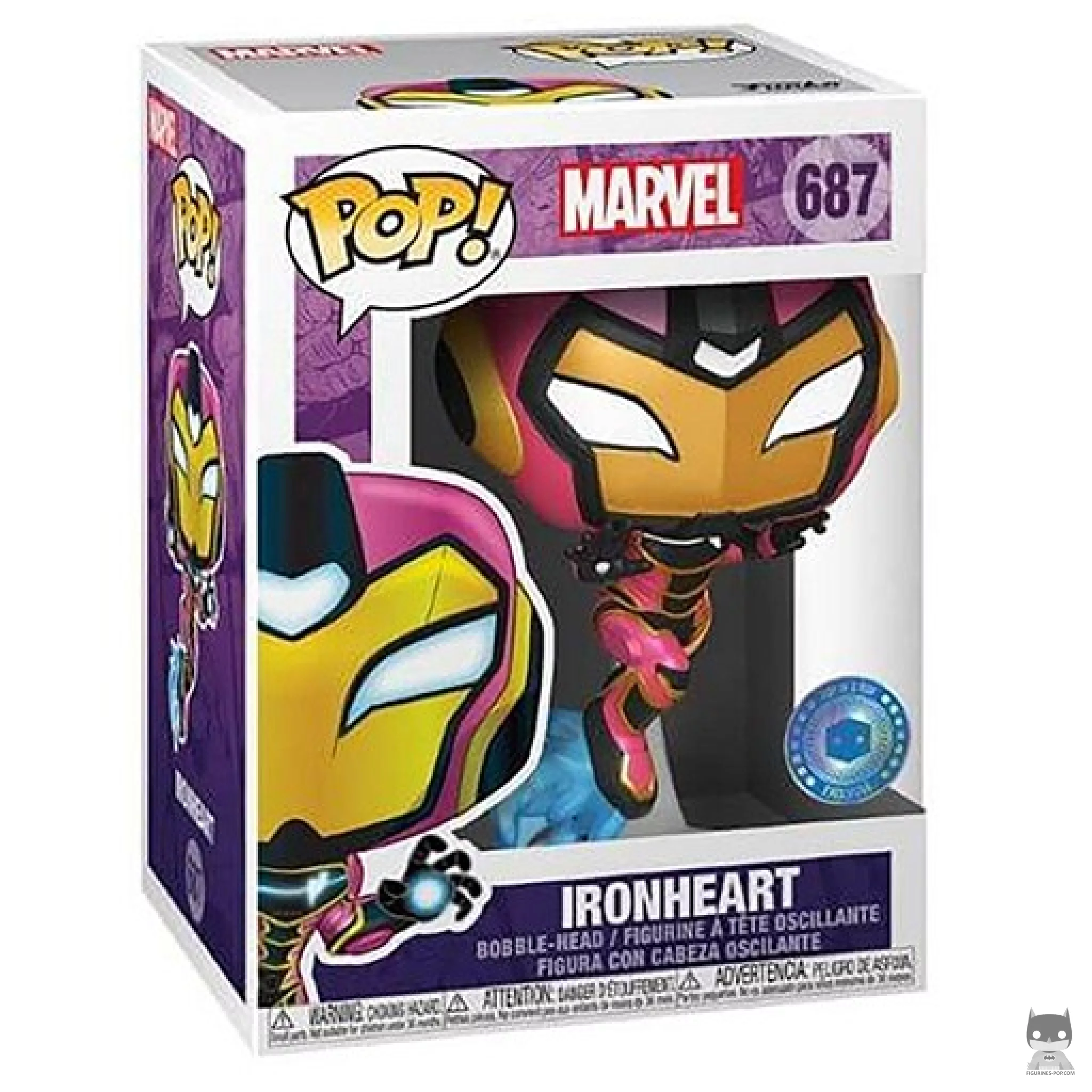 Figura Funko Pop! Ironheart en su caja