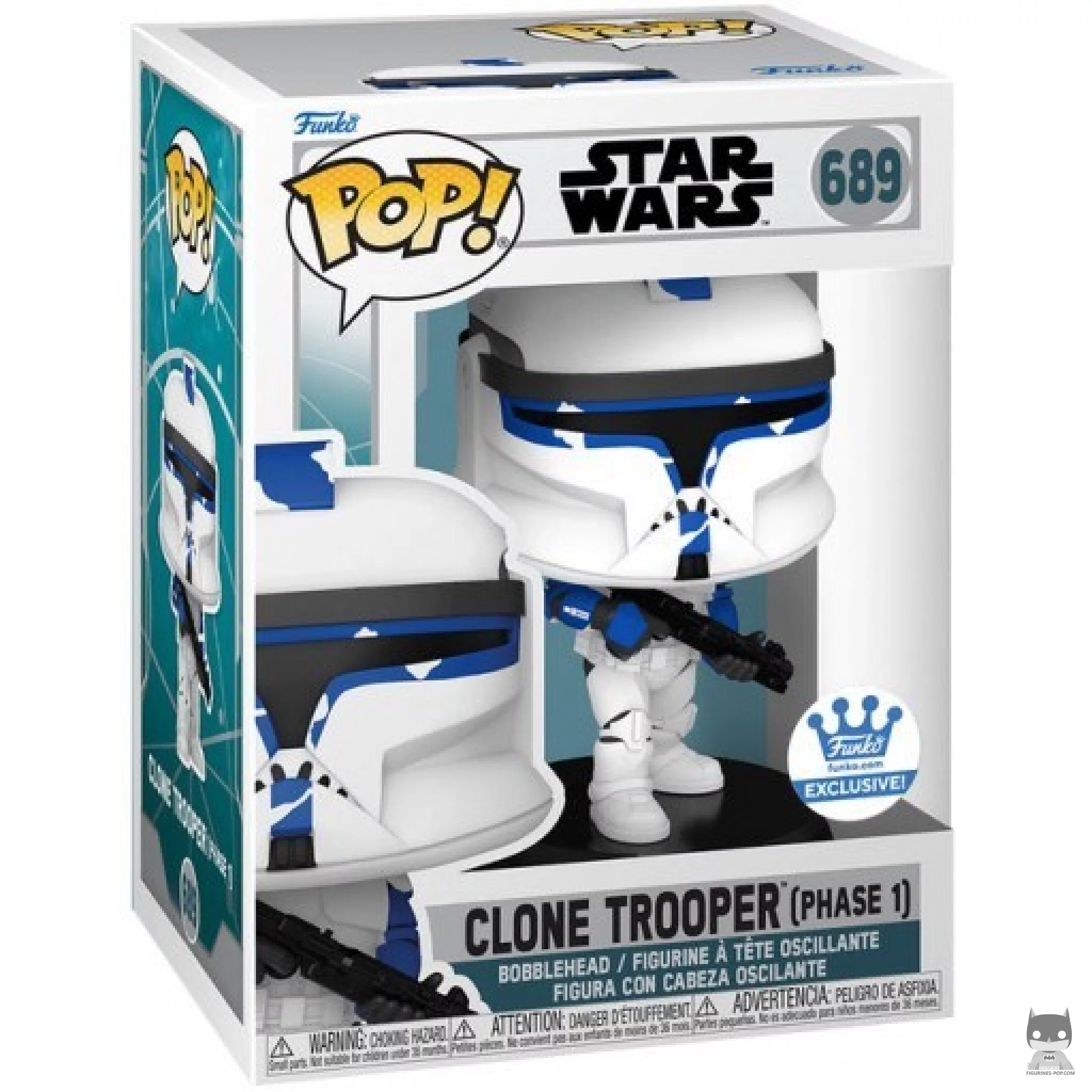 Figura Funko Pop! Clone Trooper (Fase 1) en su caja