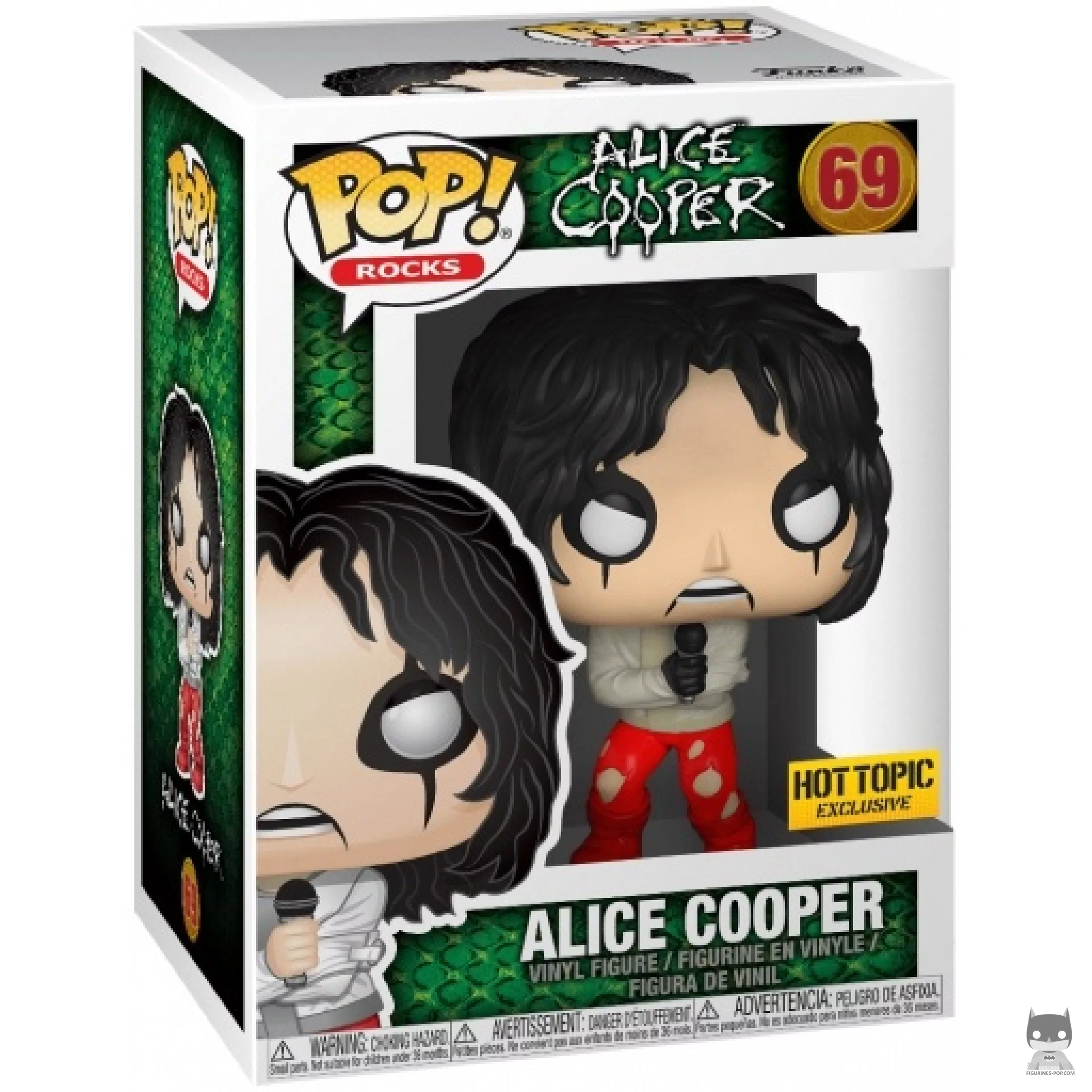 Figura Funko Pop! Alice Cooper con camisa de fuerza en su caja