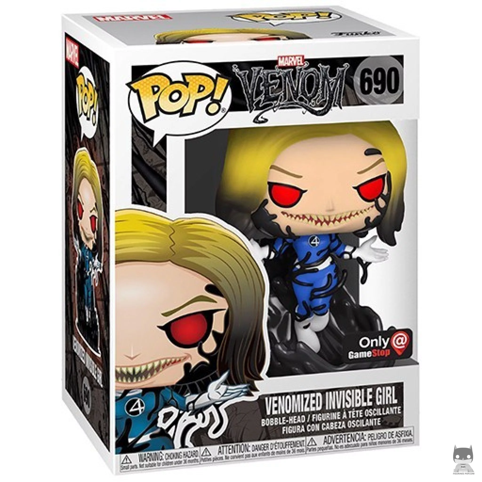 Figura Funko Pop! Chica Invisible venomizada en su caja
