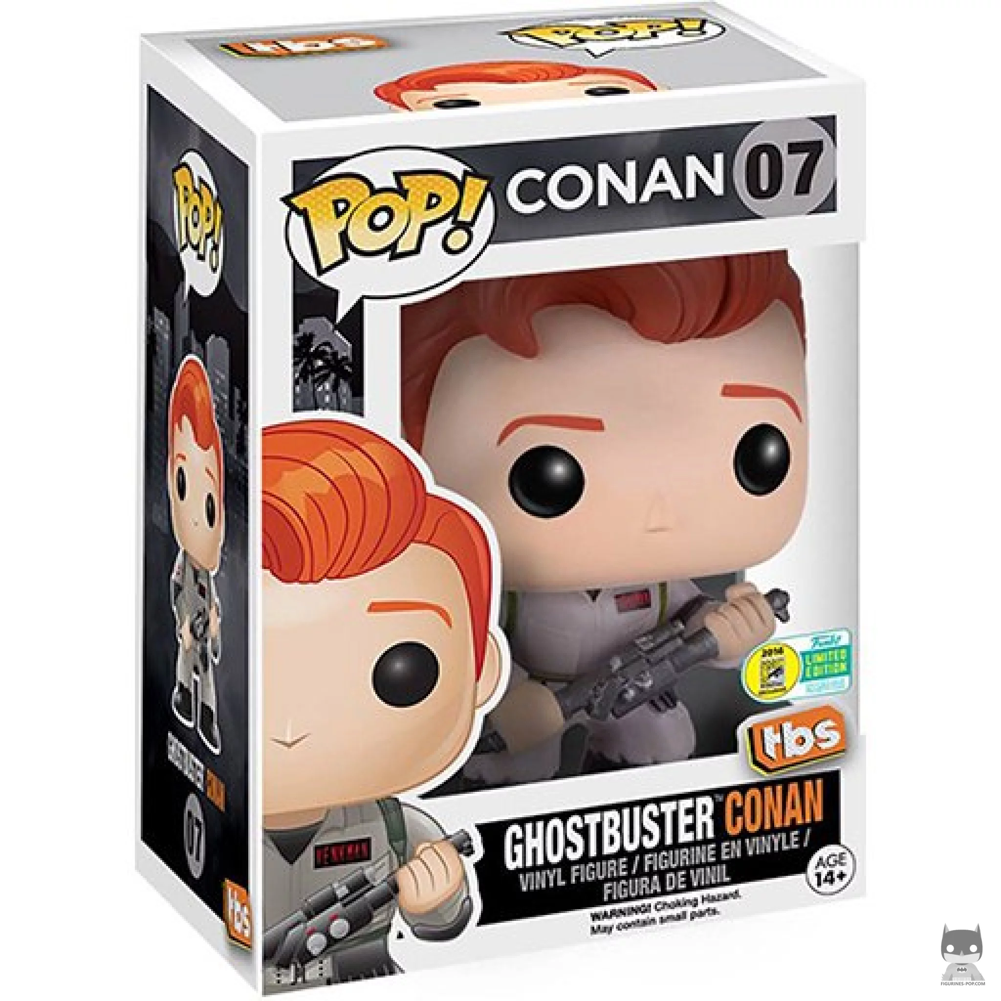 Figura Funko Pop! Conan O'Brien como Cazafantasmas en su caja