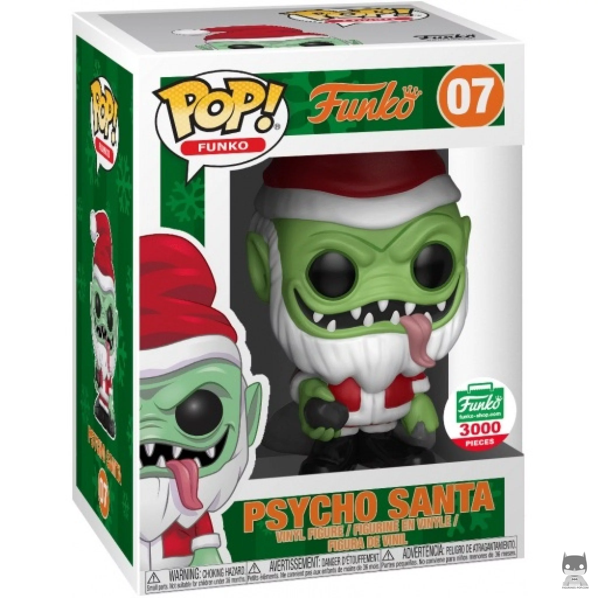 Figura Funko Pop! Psycho Santa (Verde) en su caja