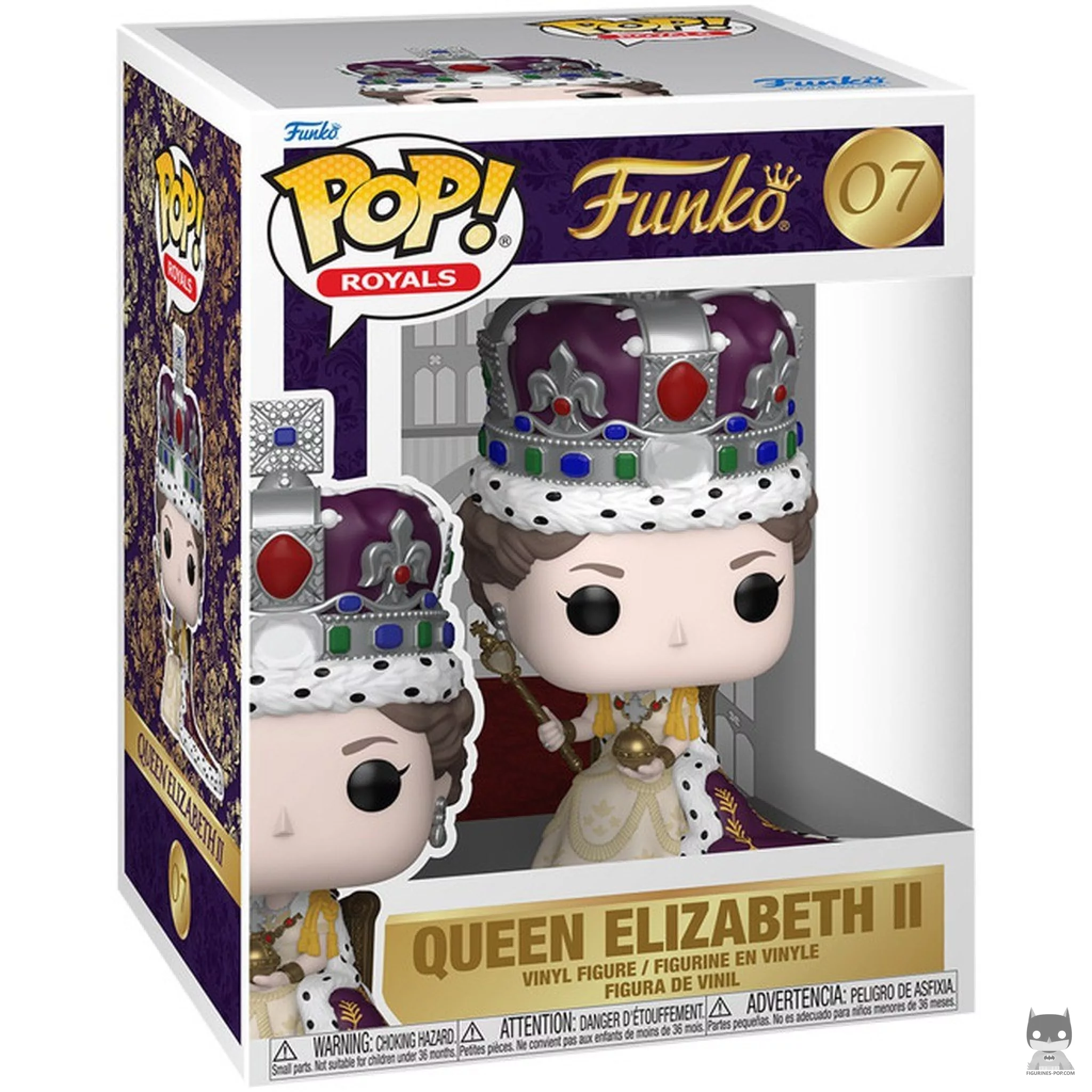 Figura Funko Pop! Reina Isabel II (Coronación) en su caja