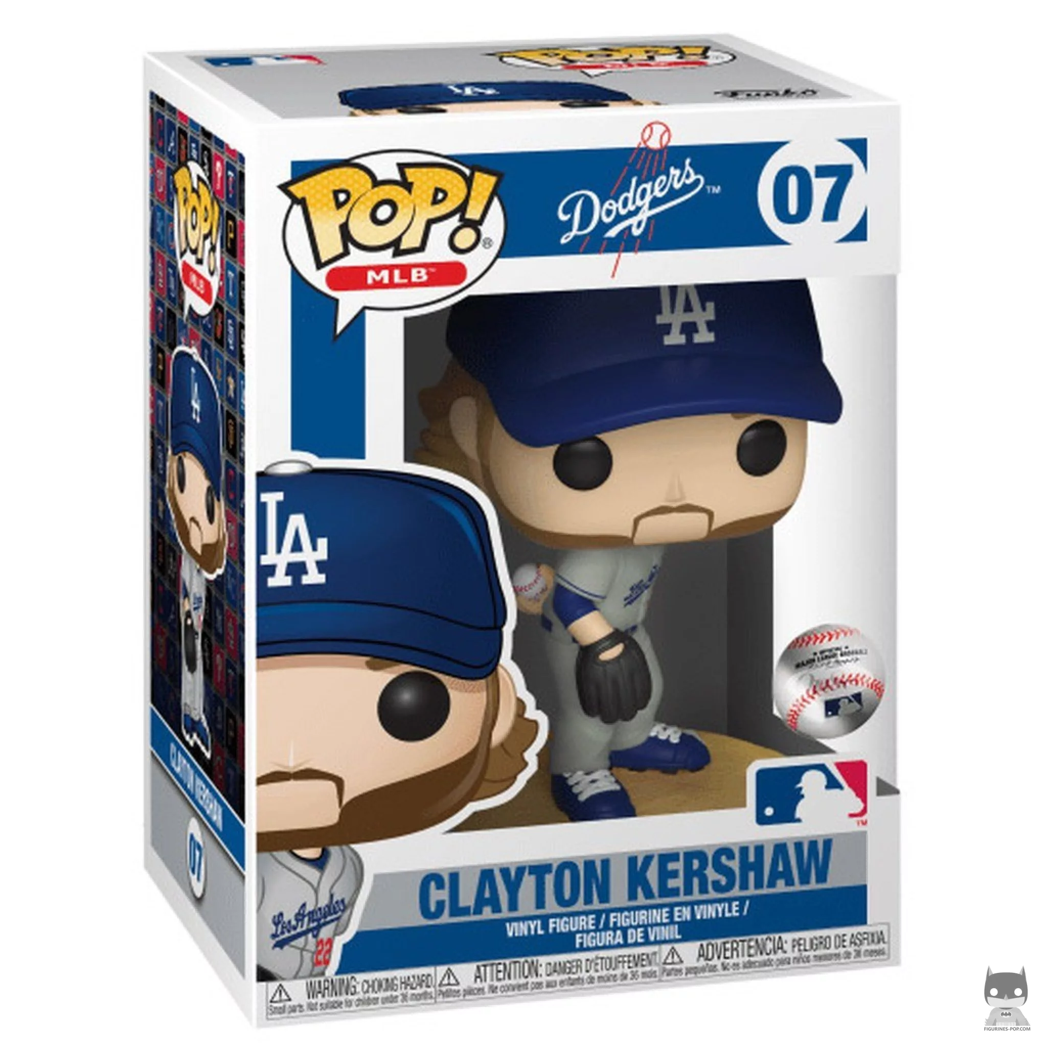Figura Funko Pop! Clayton Kershaw en su caja