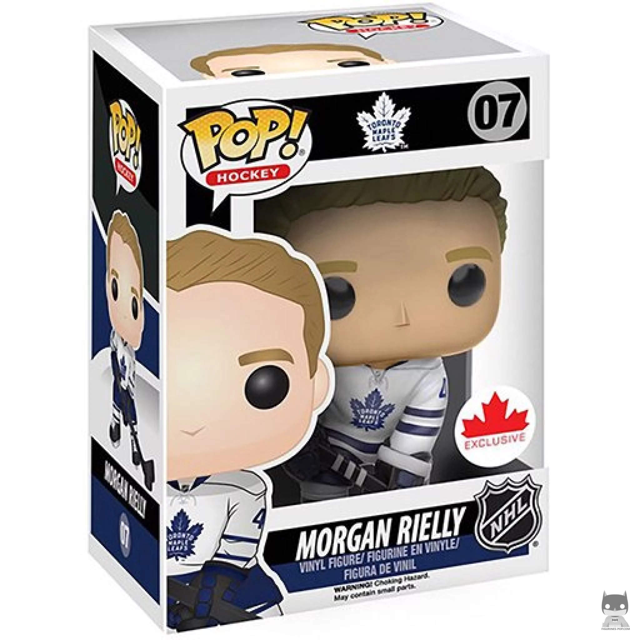 Figura Funko Pop! Morgan Rielly (Camiseta visitante) en su caja