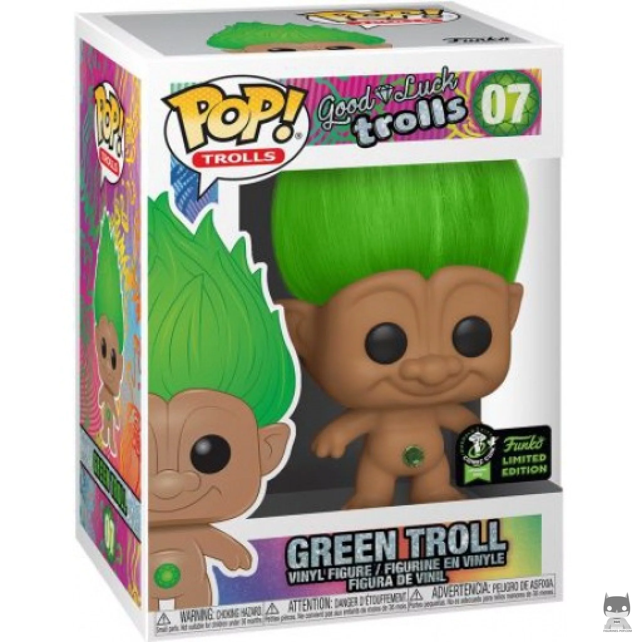 Figura Funko Pop! Troll verde en su caja