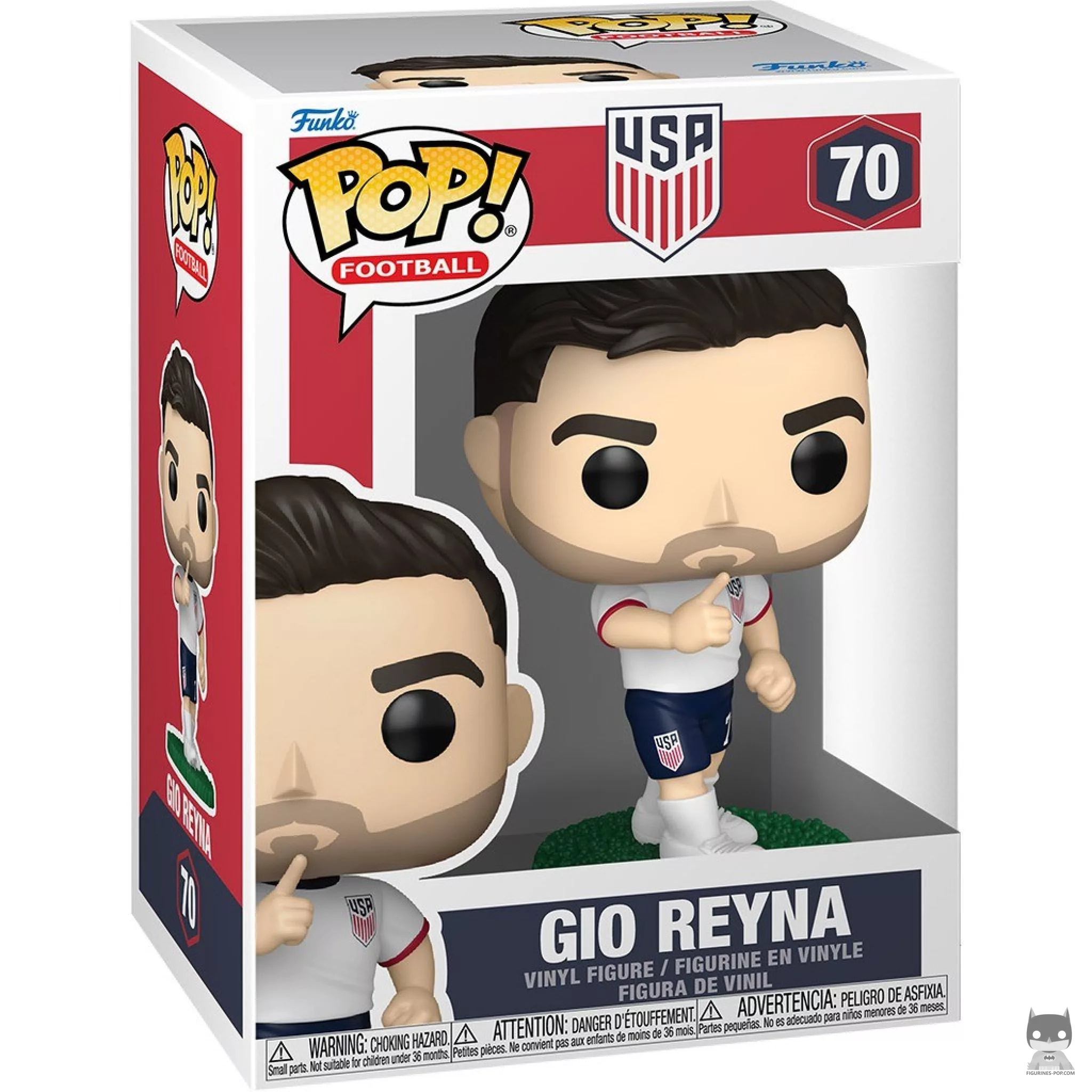 Figura Funko Pop! Gio Reyna (EE. UU.) en su caja