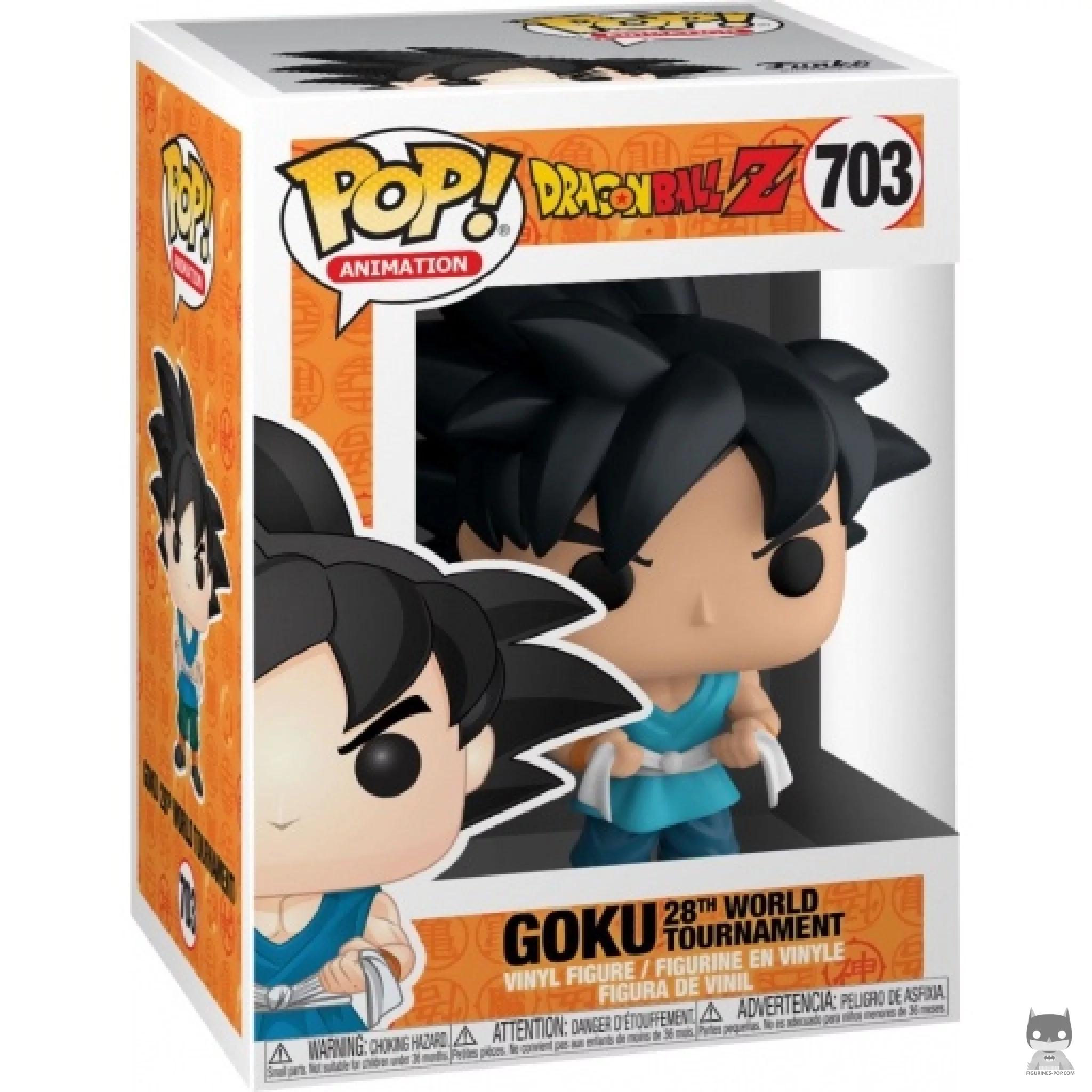 Figura Funko Pop! Goku 28.º Torneo de Artes Marciales en su caja