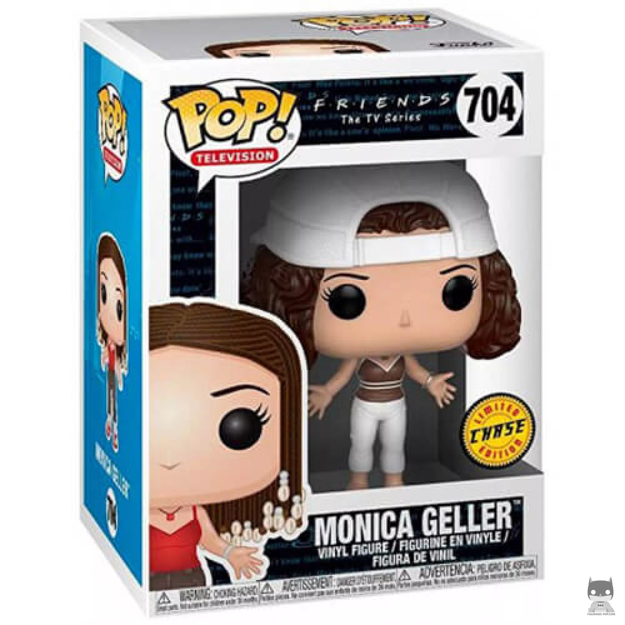 Figura Funko Pop! Monica Geller (Pelo encrespado) (Chase) en su caja