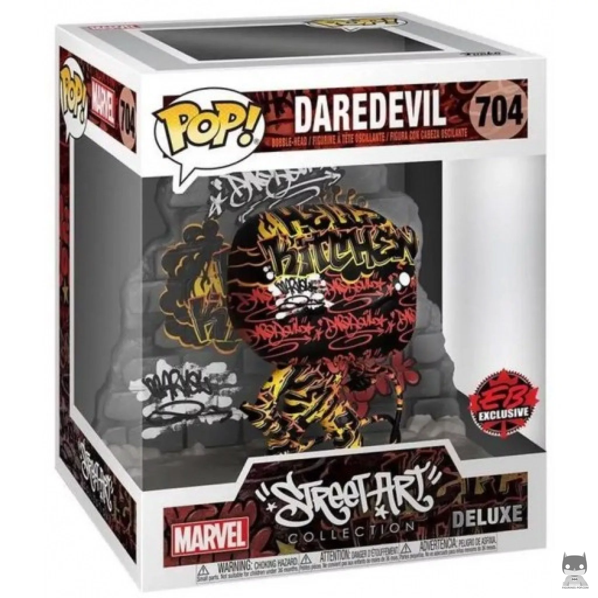 Figura Funko Pop! Daredevil Street Art en su caja