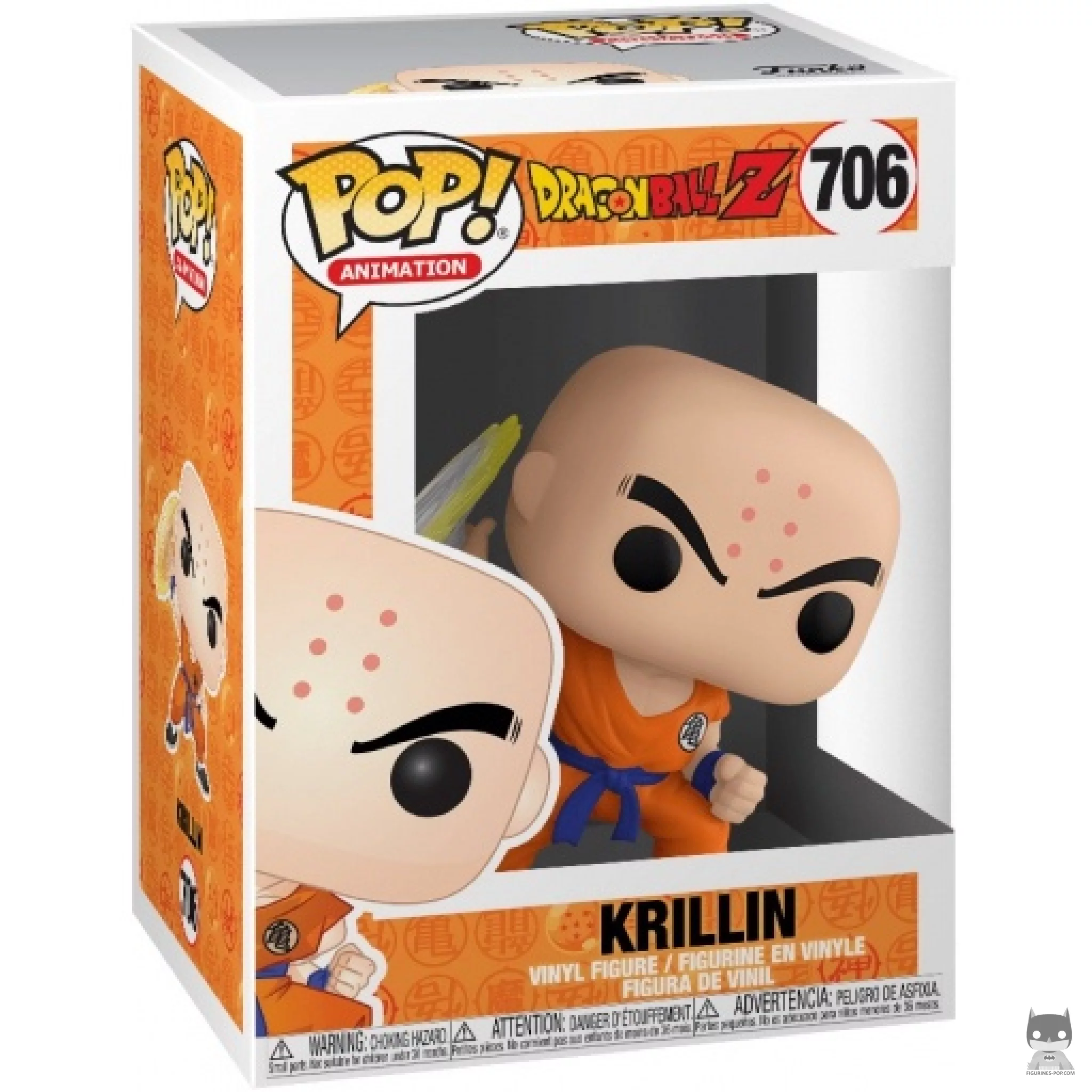 Figura Funko Pop! Krilin con Kienzan en su caja