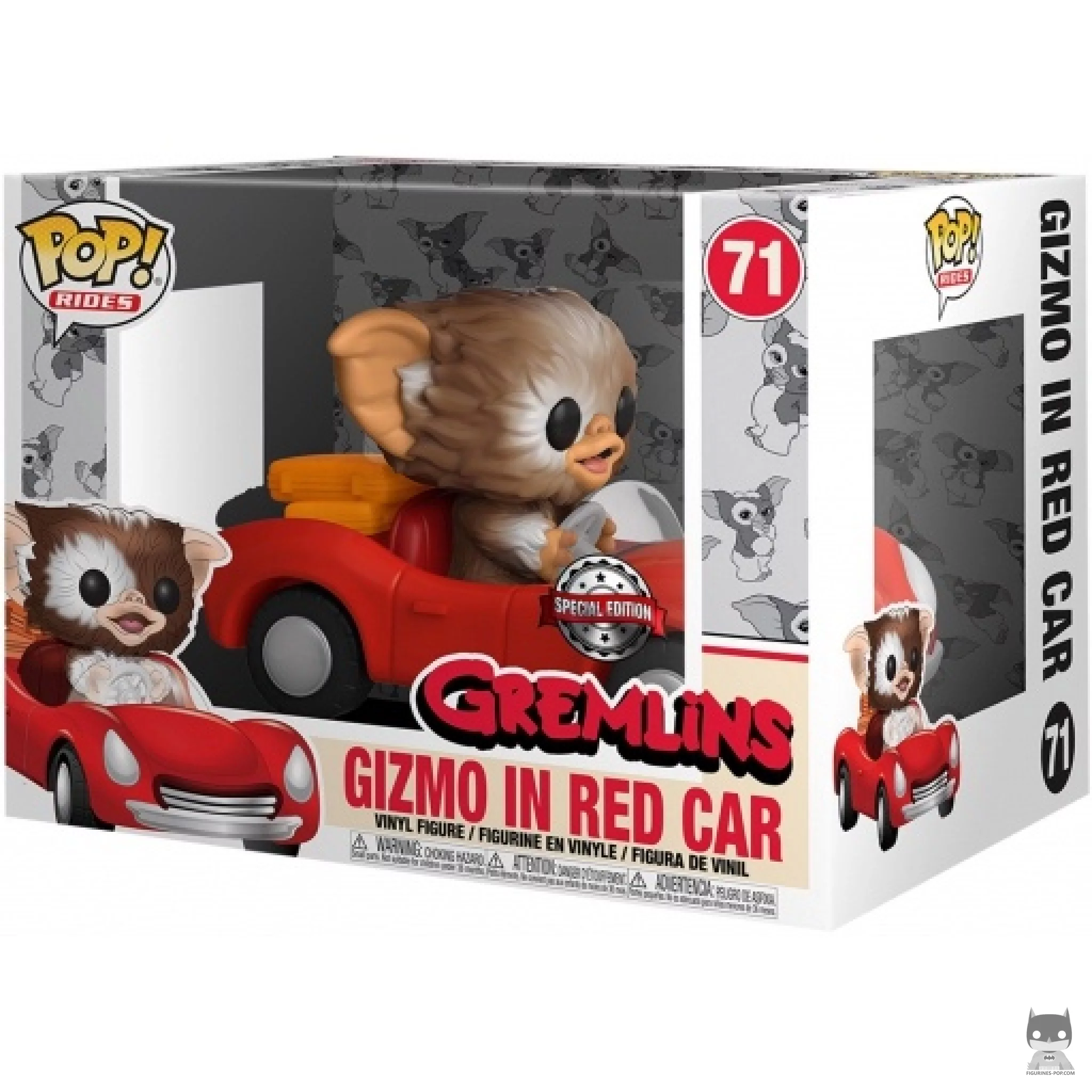 Figura Funko Pop! Gizmo en el coche rojo en su caja