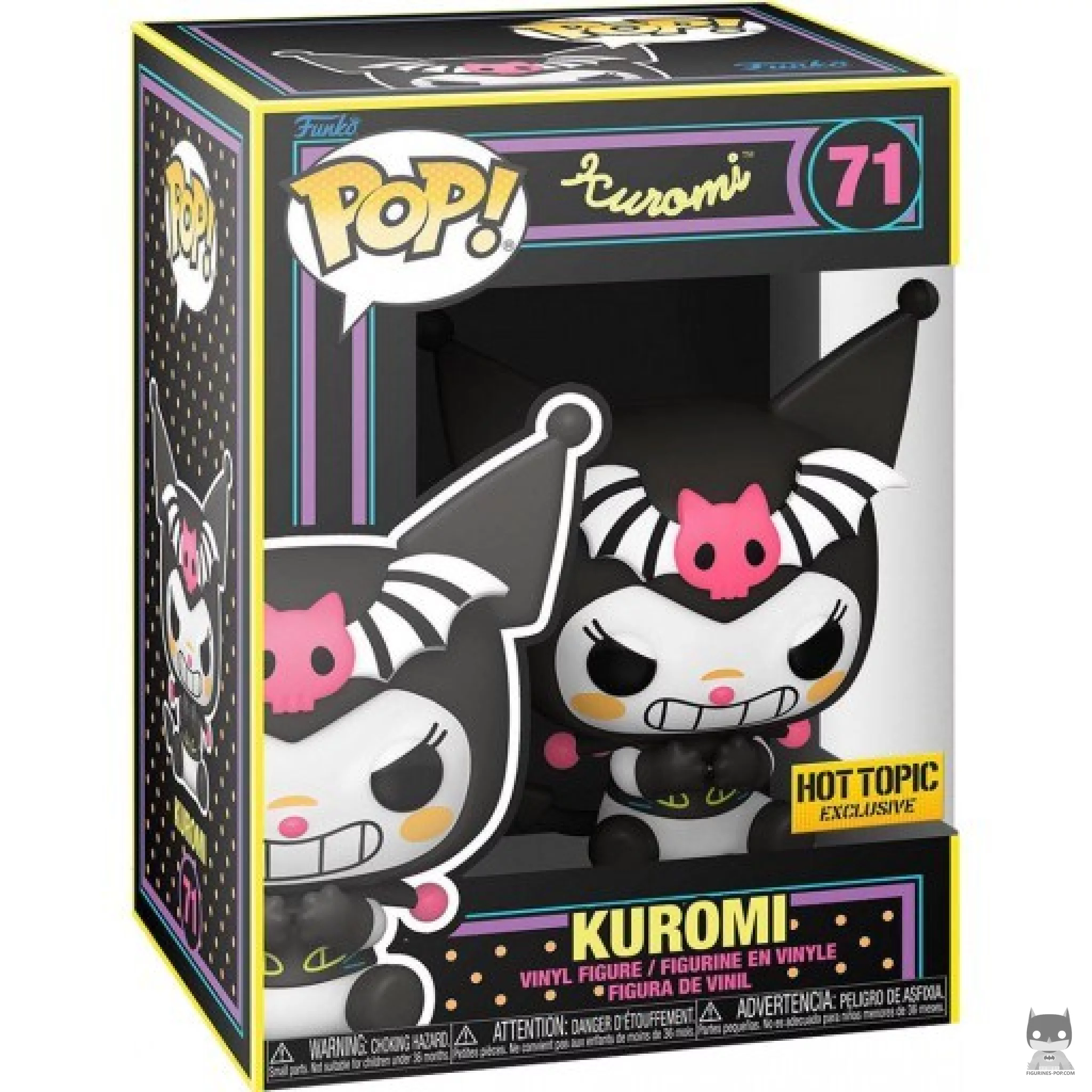Figura Funko Pop! Kuromi (Luz negra) en su caja