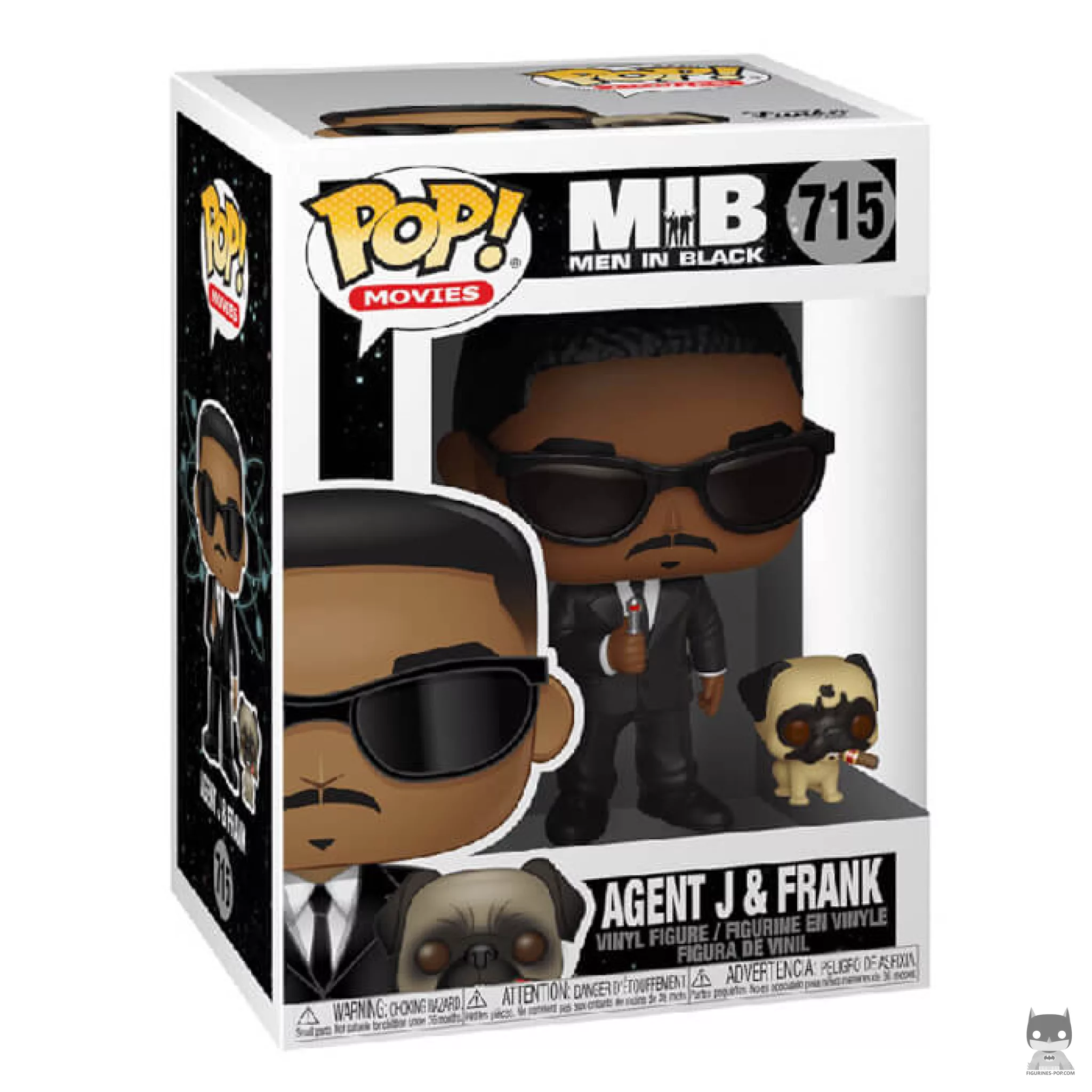 Figura Funko Pop! Agente J y Frank en su caja