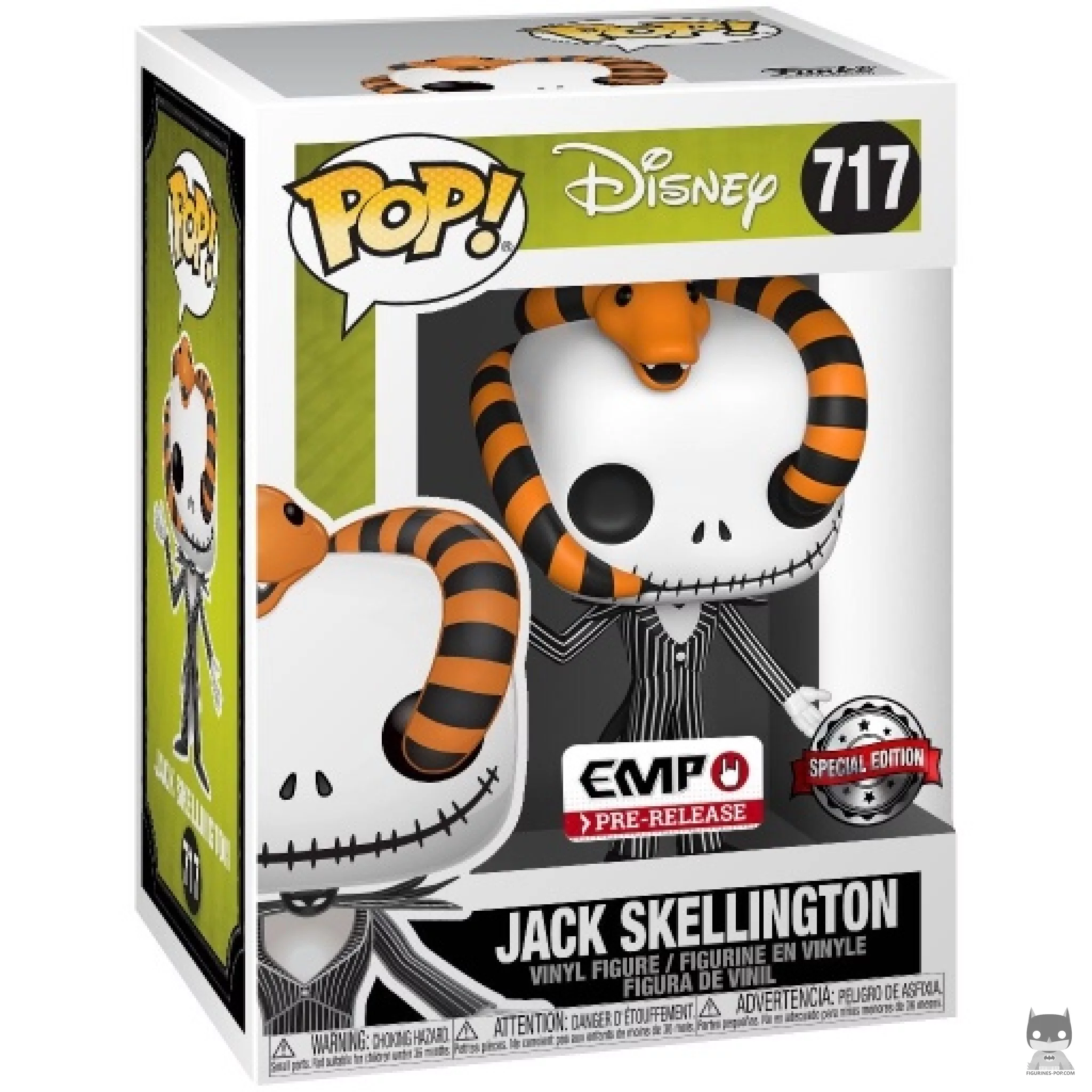 Figura Funko Pop! Jack Skellington con serpiente en su caja