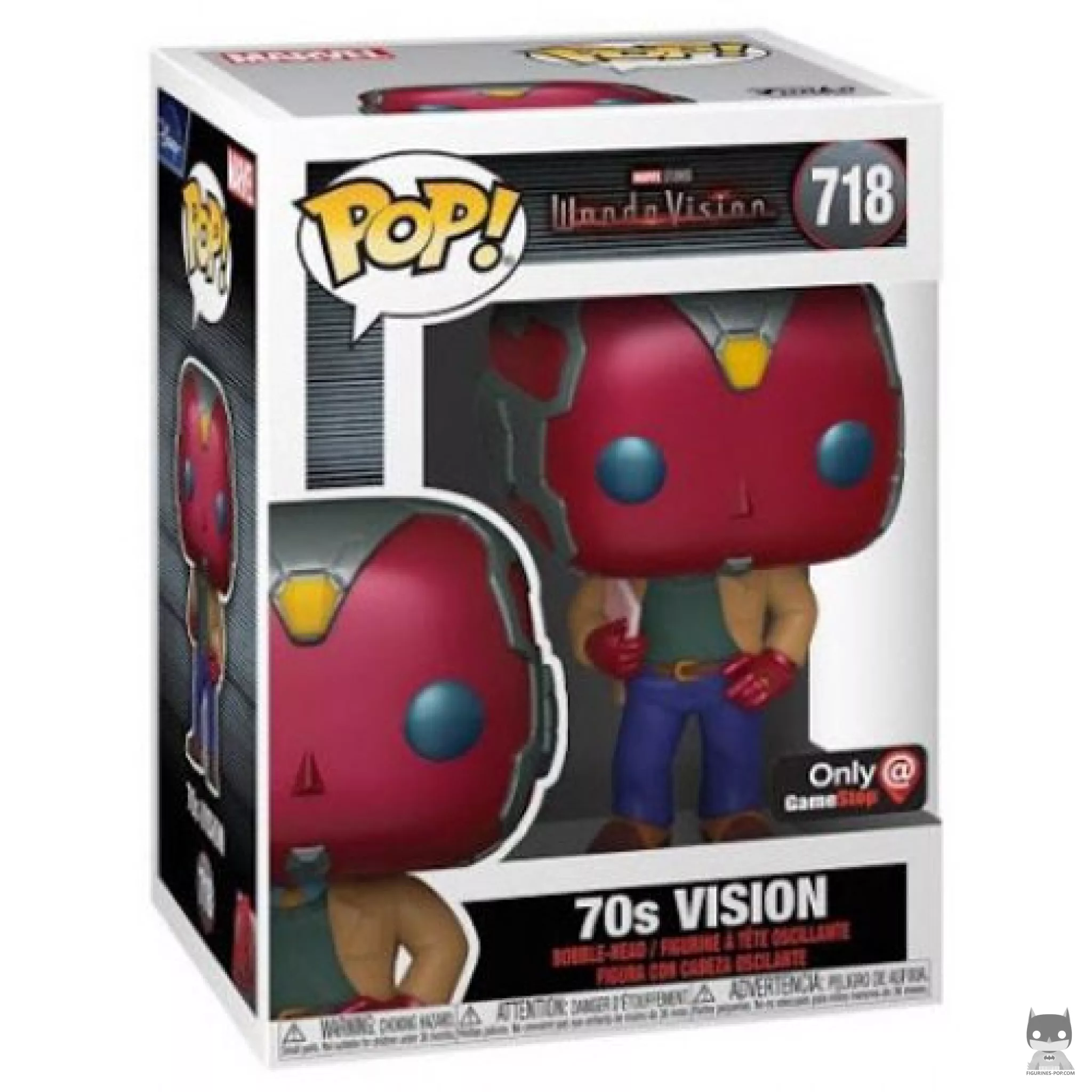 Figura Funko Pop! Visión años 70 en su caja