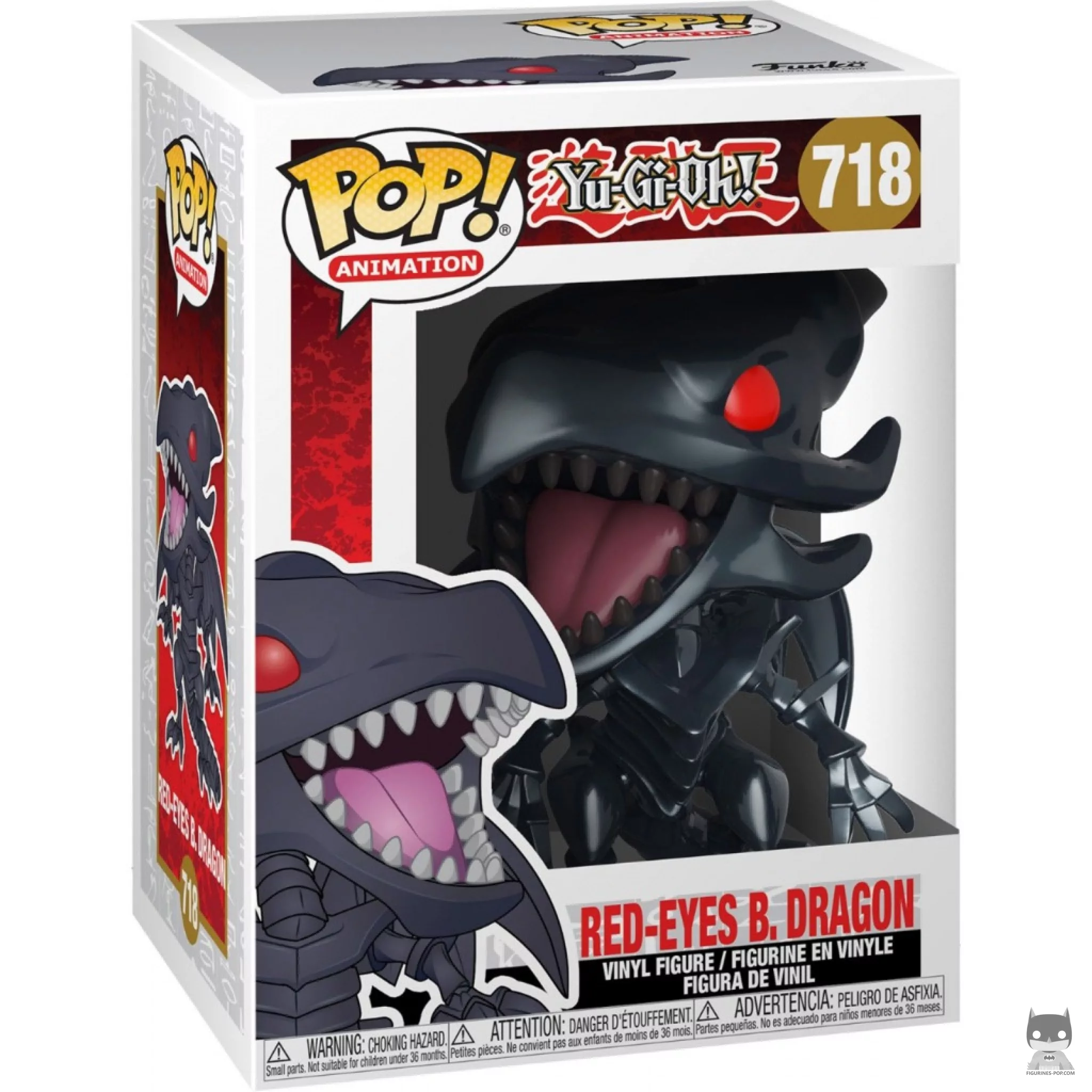 Figura Funko Pop! Dragón Negro de Ojos Rojos en su caja