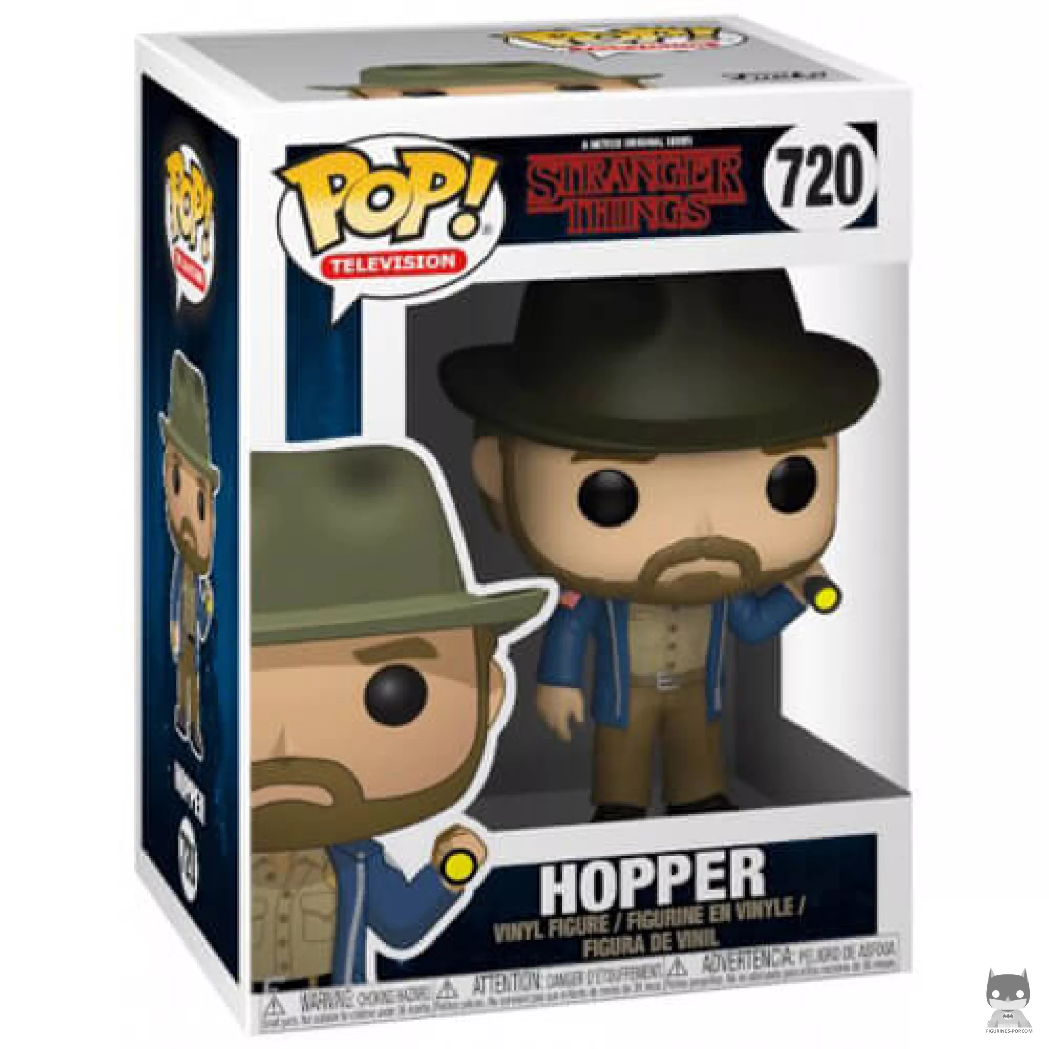 Figura Funko Pop! Hopper con linterna en su caja