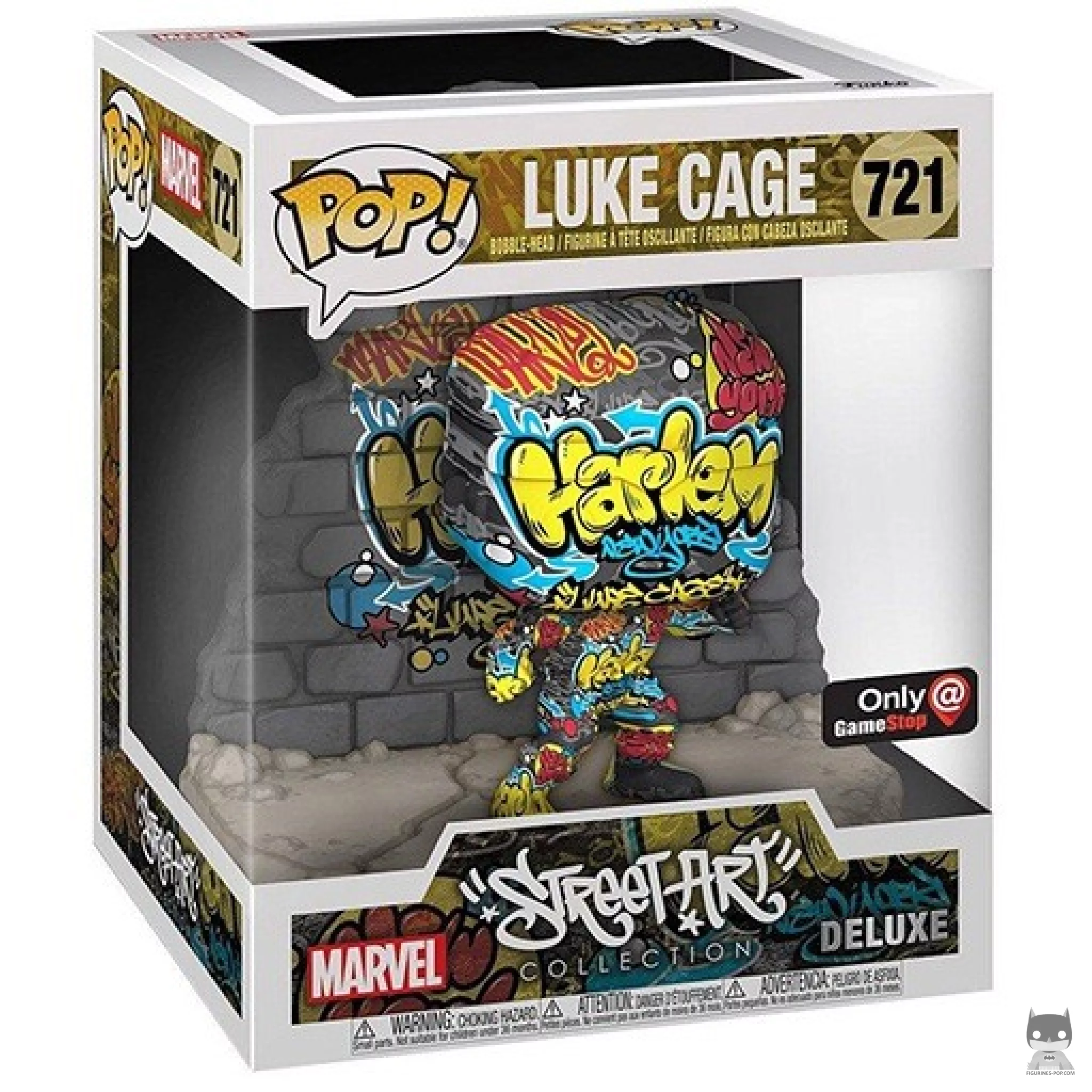 Figura Funko Pop! Luke Cage Street Art en su caja