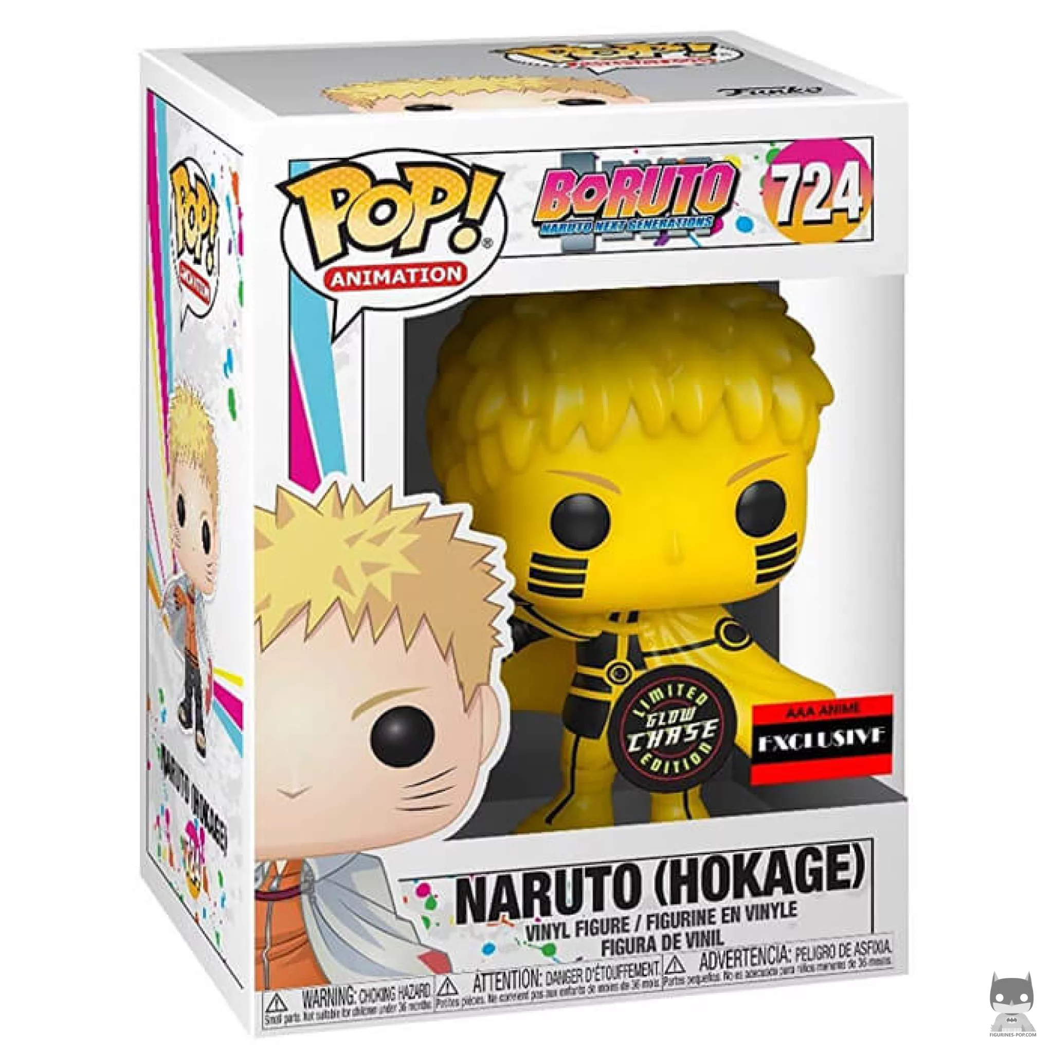Figura Funko Pop! Naruto (Hokage) (Chase) (Brilla en la oscuridad) en su caja