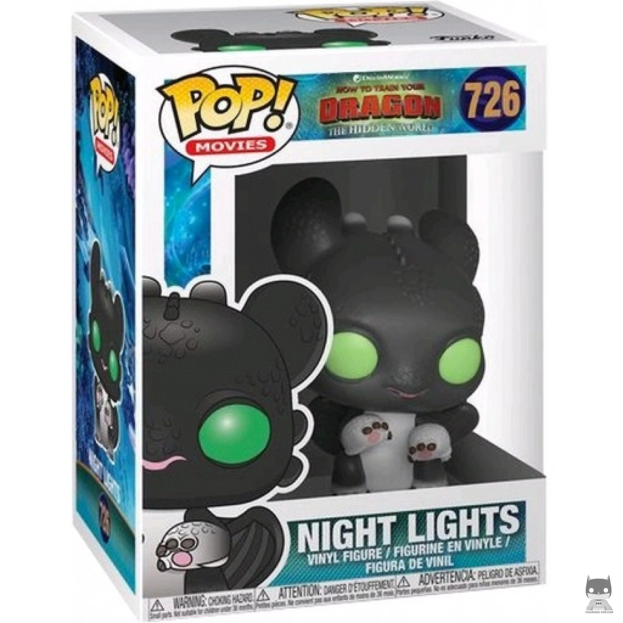 Figura Funko Pop! Night Lights (Negro) en su caja