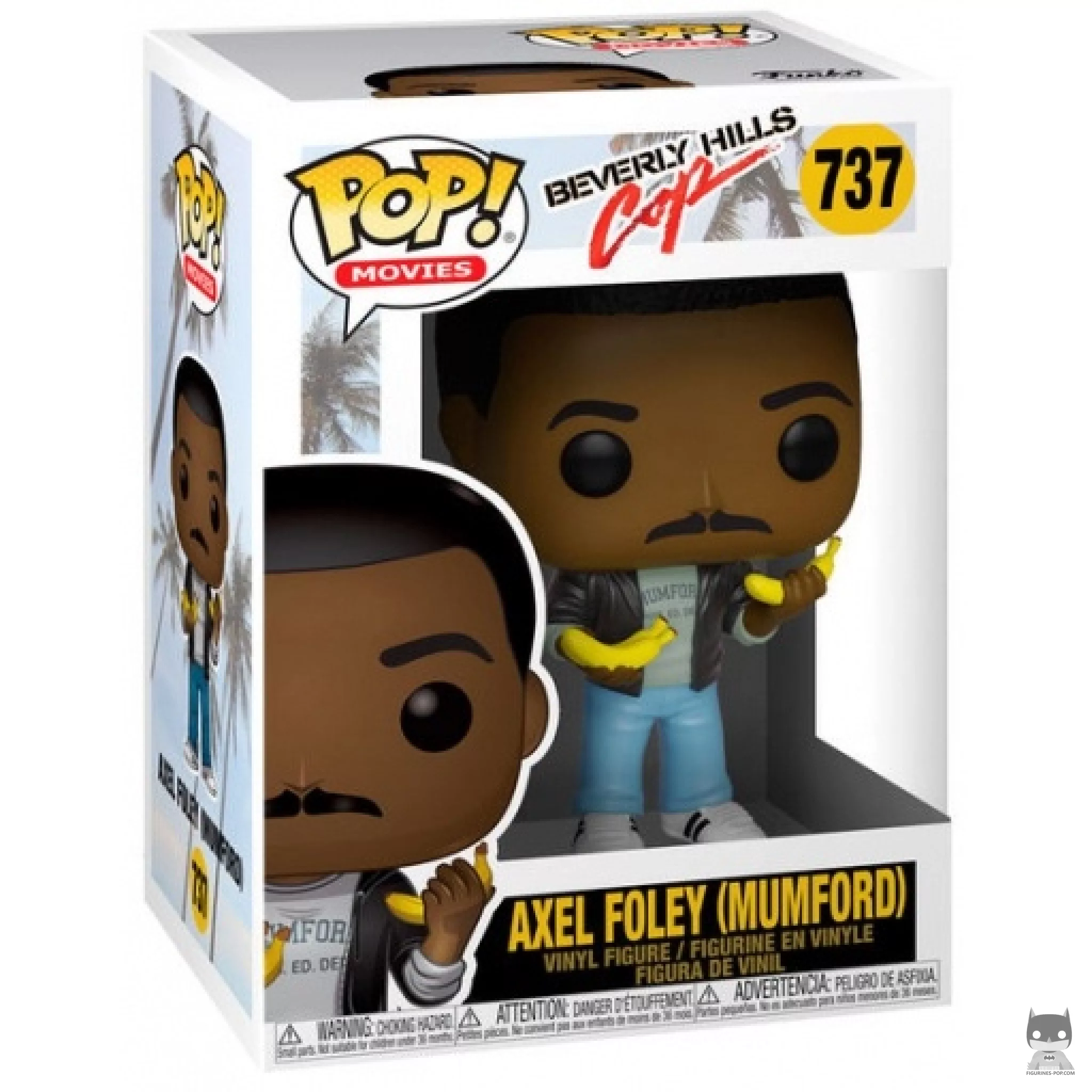 Figura Funko Pop! Axel Foley (Mumford) en su caja