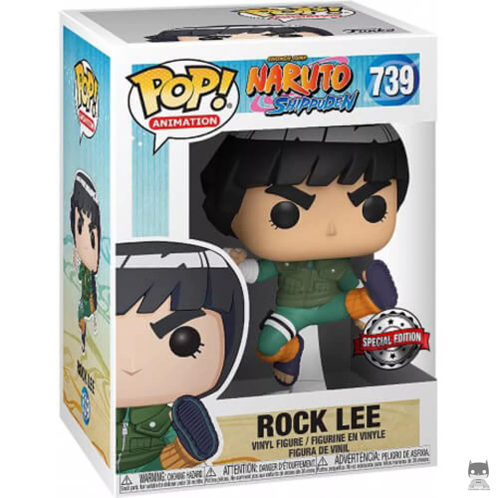 Figura Funko Pop! Rock Lee en su caja